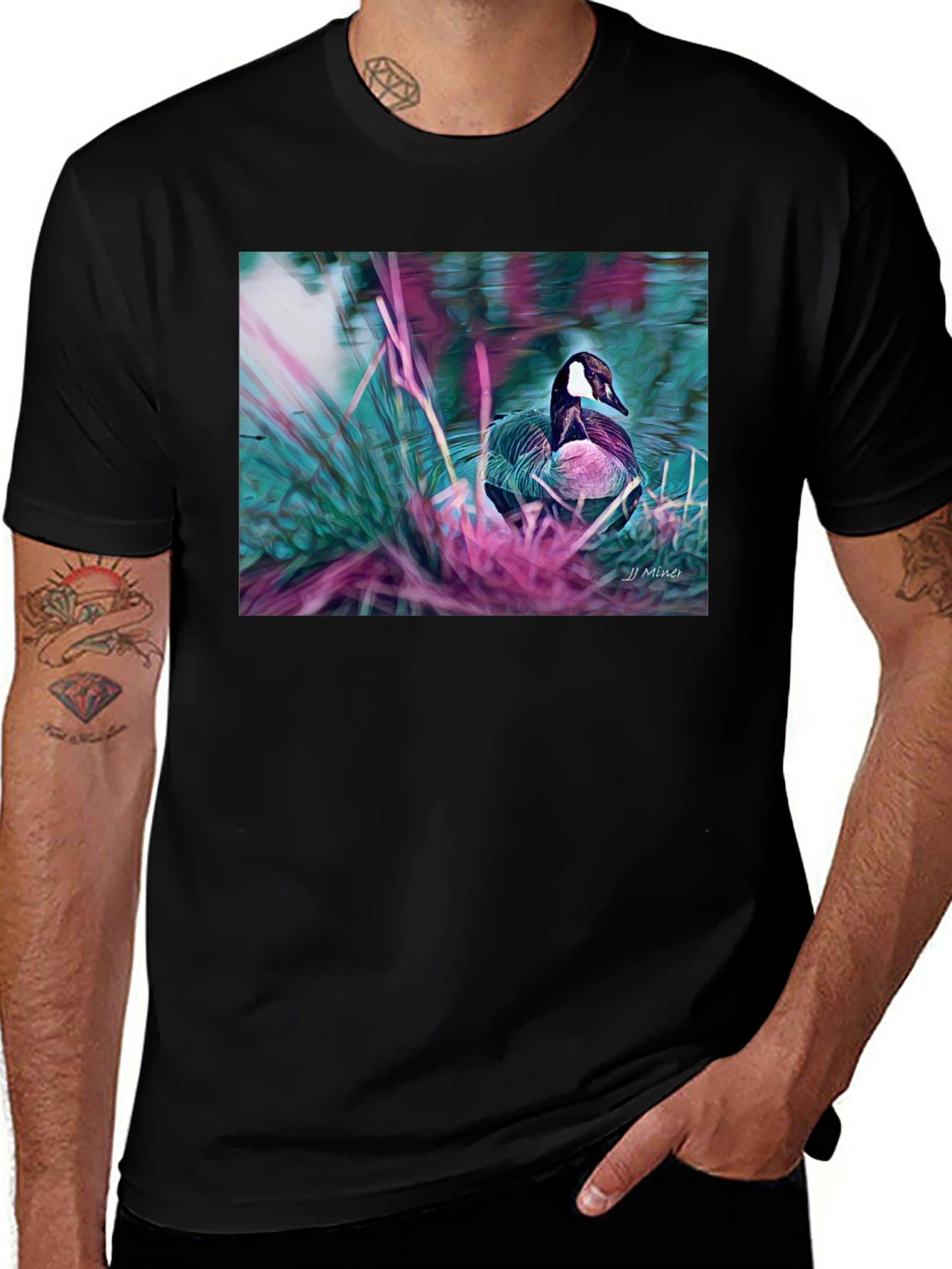 Variant 22 of Artistic Goose Graphic Tee