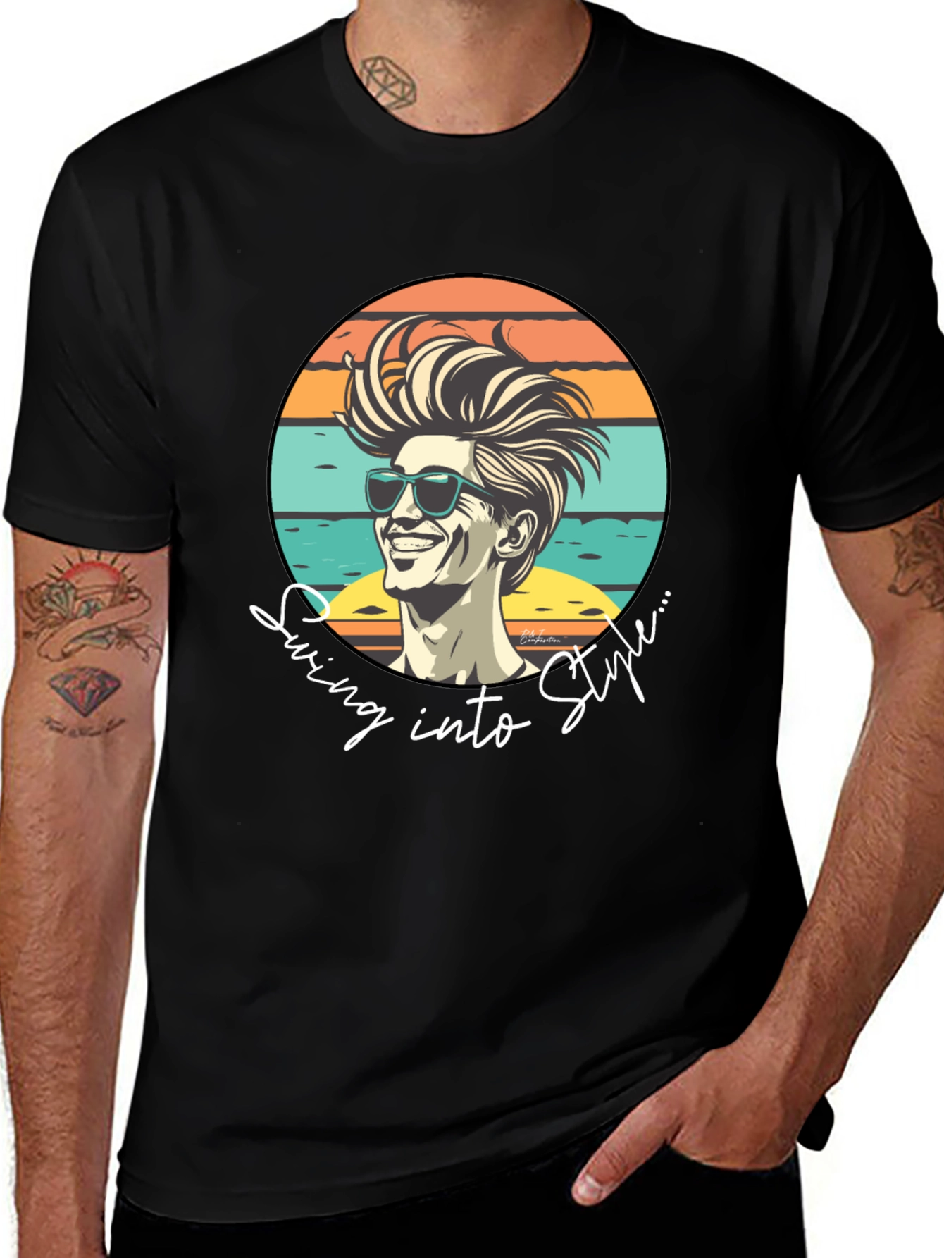 Variant 2 of Retro Style Graphic T-Shirt - Swing into Style