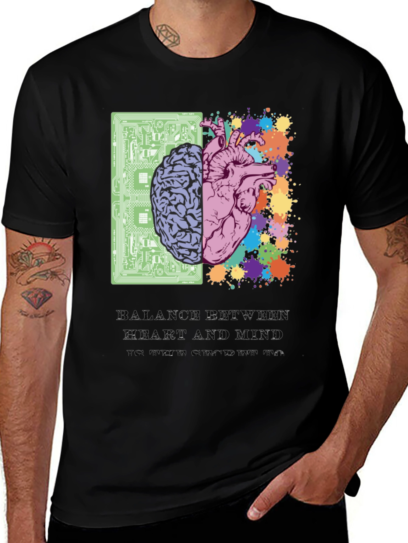 Variant 24 of Balance Heart & Mind Graphic T-Shirt - Unique Design