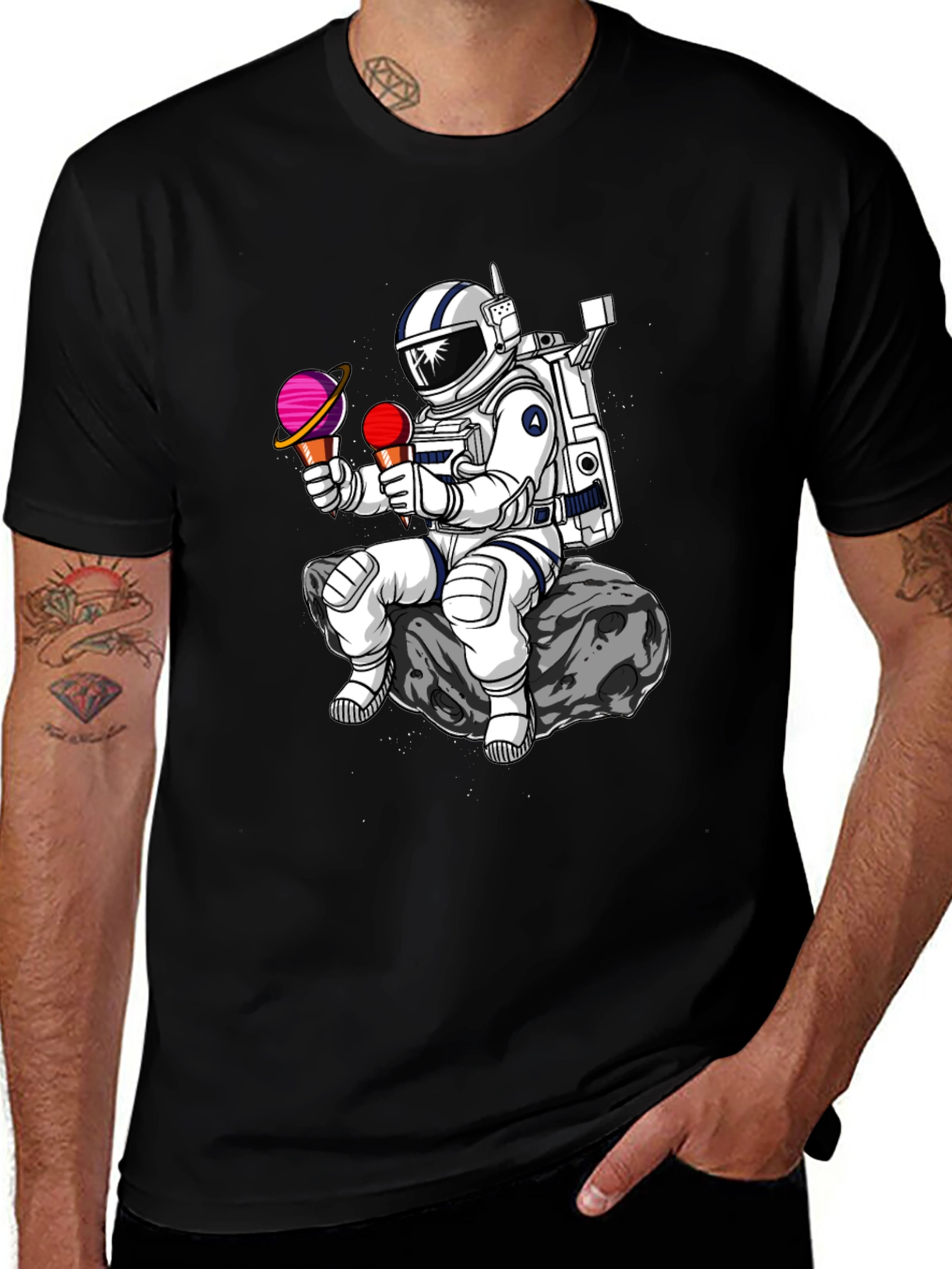 Variant 3 of Astronaut Ice Cream Graphic Tee