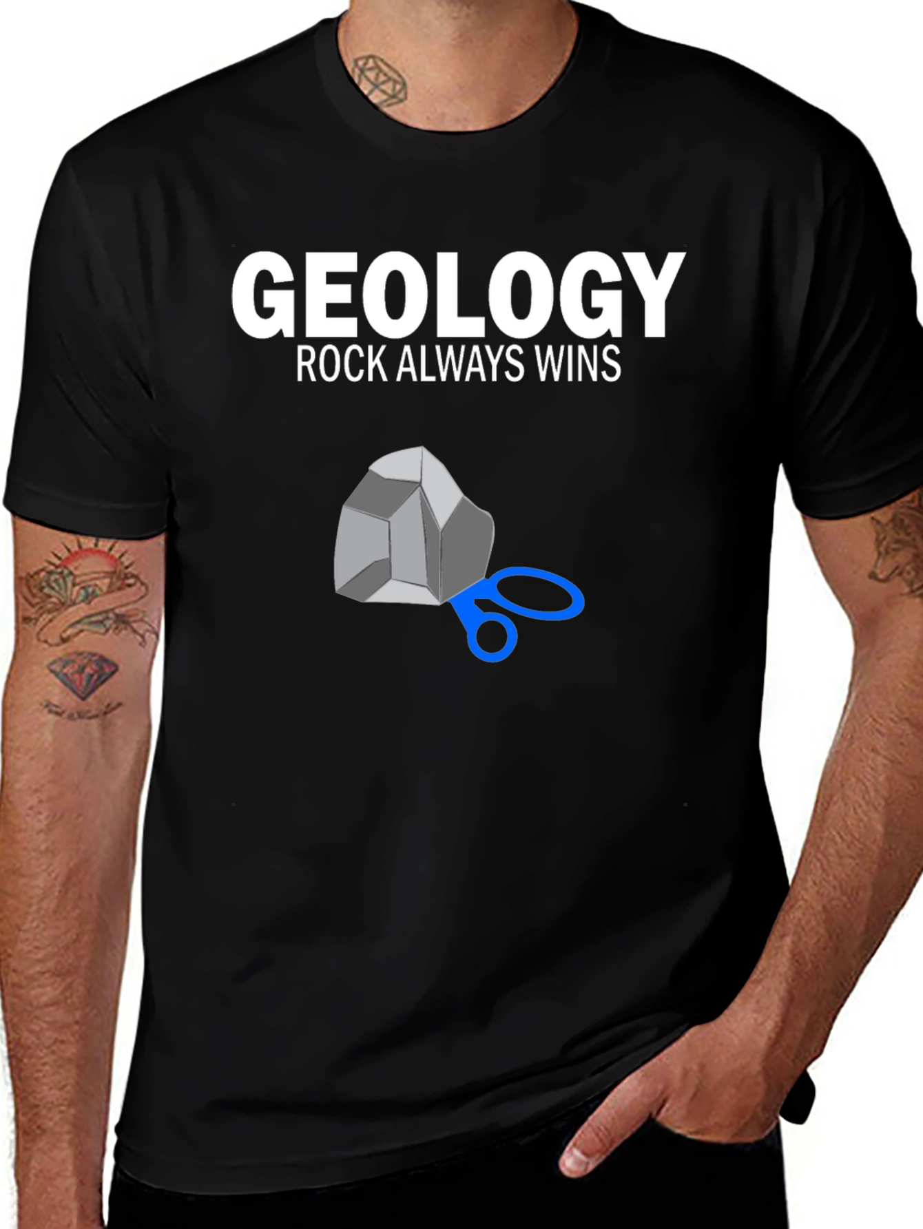 Geology Rock Always Wins Graphic Tee