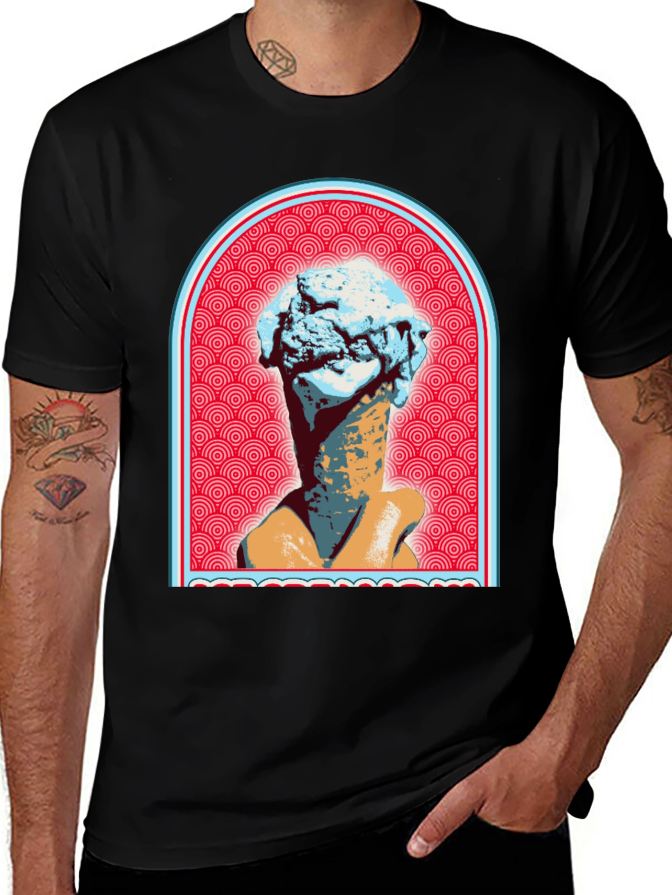 Variant 6 of Ice Cream Cone Head T-Shirt - Unique Graphic Tee