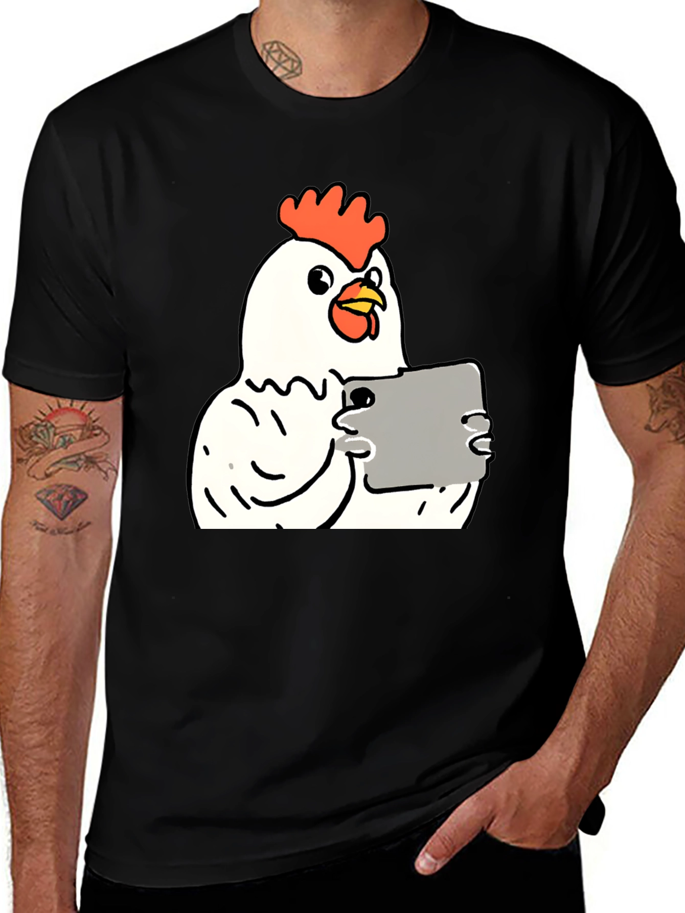 Variant 29 of Chicken Tablet T-Shirt - Funny Novelty Tee