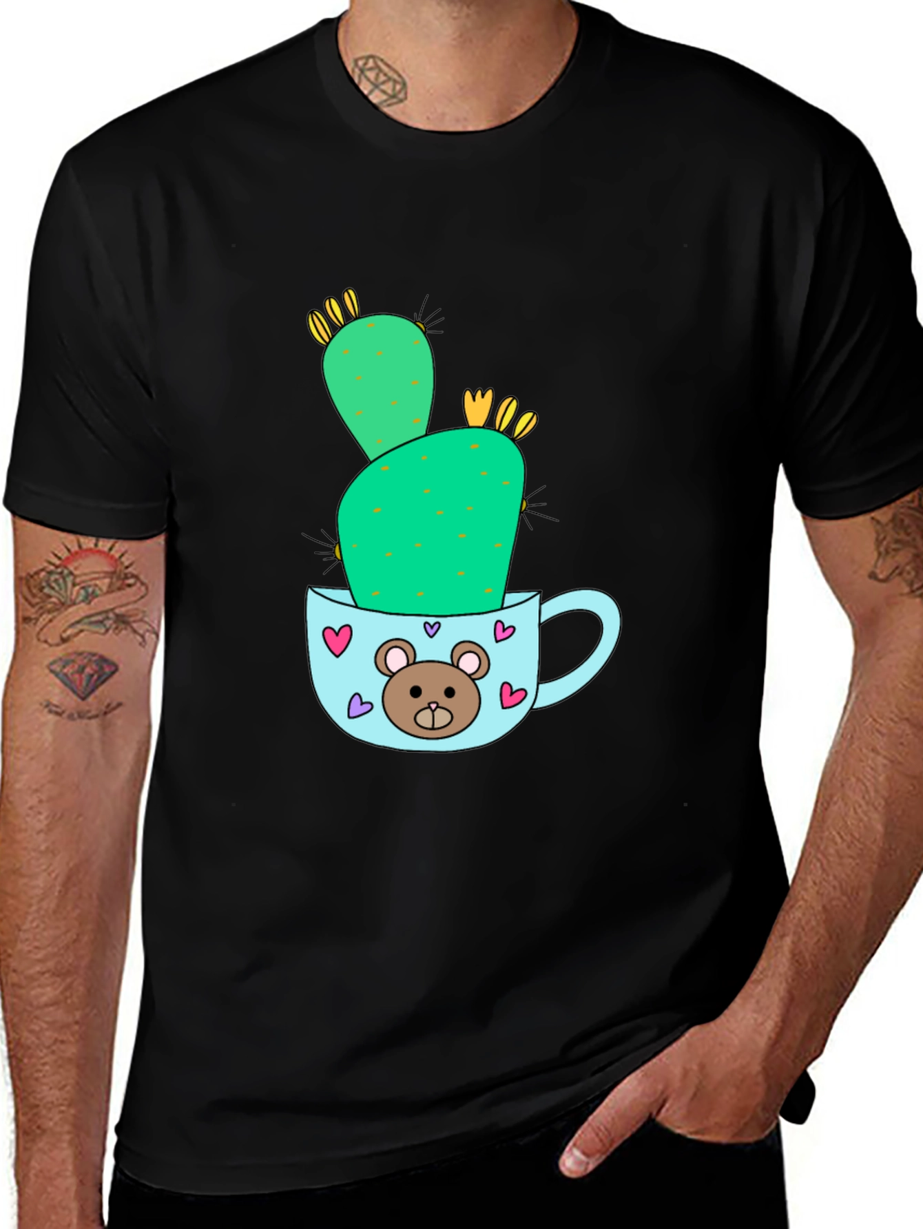 Variant 22 of Cute Cactus in Mug Graphic Tee
