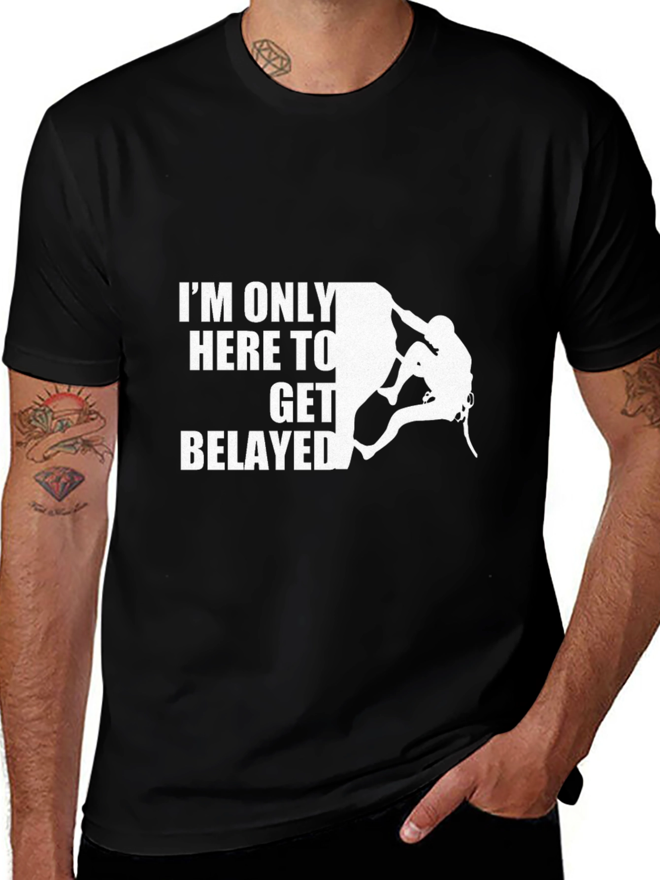 Variant 13 of Climbing Belay T-Shirt - Rock Climber Gift