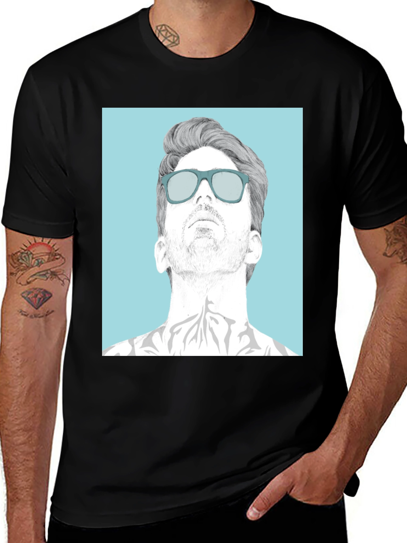 Variant 11 of Cool Graphic Tee - Man with Sunglasses