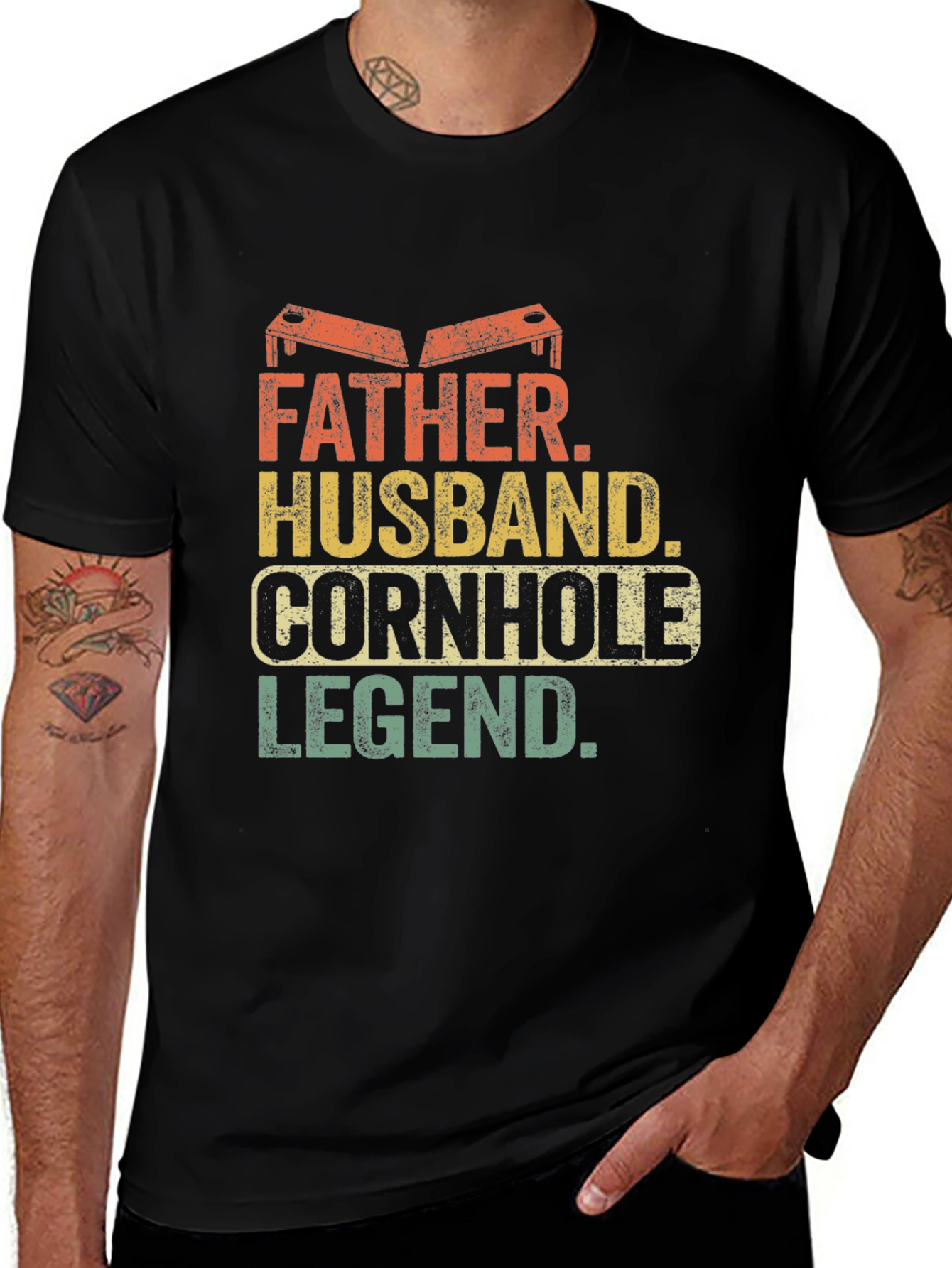 Variant 21 of Father Husband Cornhole Legend T-Shirt