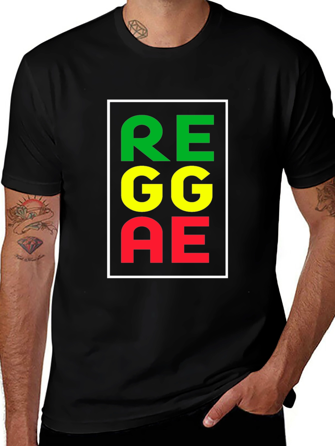 Variant 15 of Reggae Rasta Color Block T-Shirt