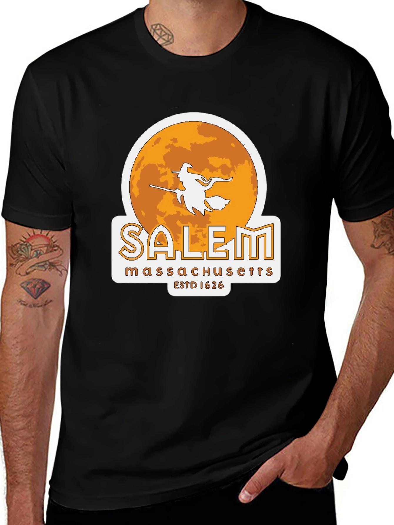 Salem Witch T-Shirt - Massachusetts ESTD 1626