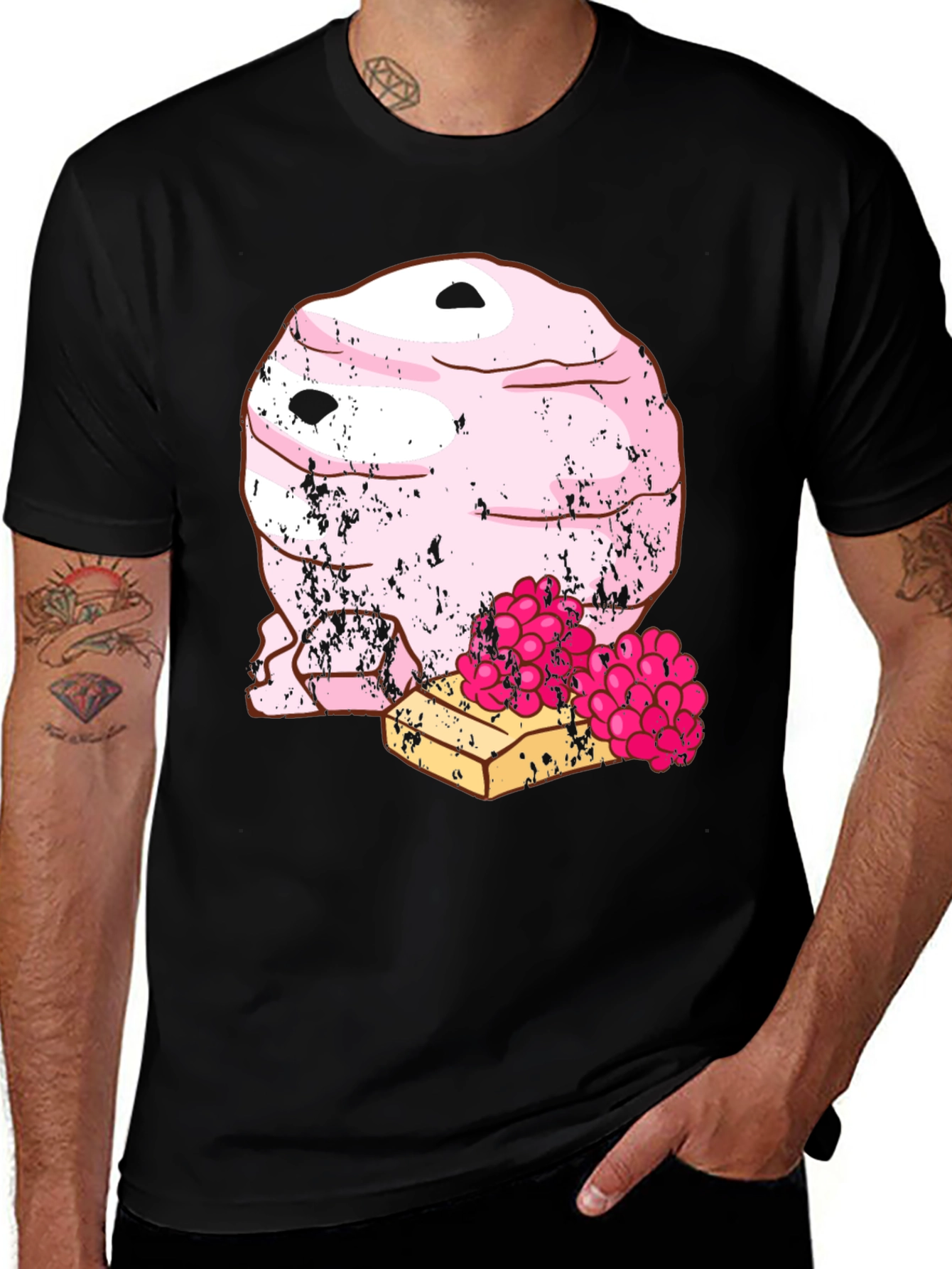Variant 12 of Funny Pink Ice Cream Dessert Graphic T-Shirt