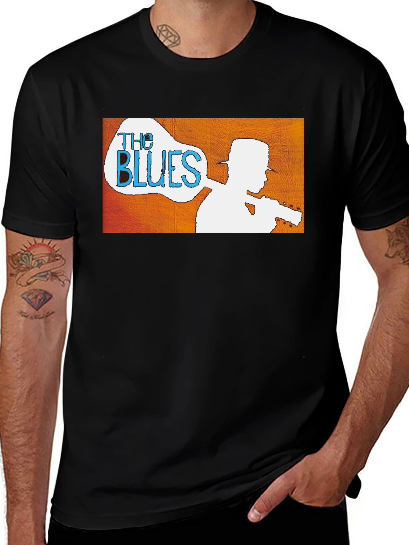 Variant 7 of The Blues Graphic T-Shirt - Men's Black Tee