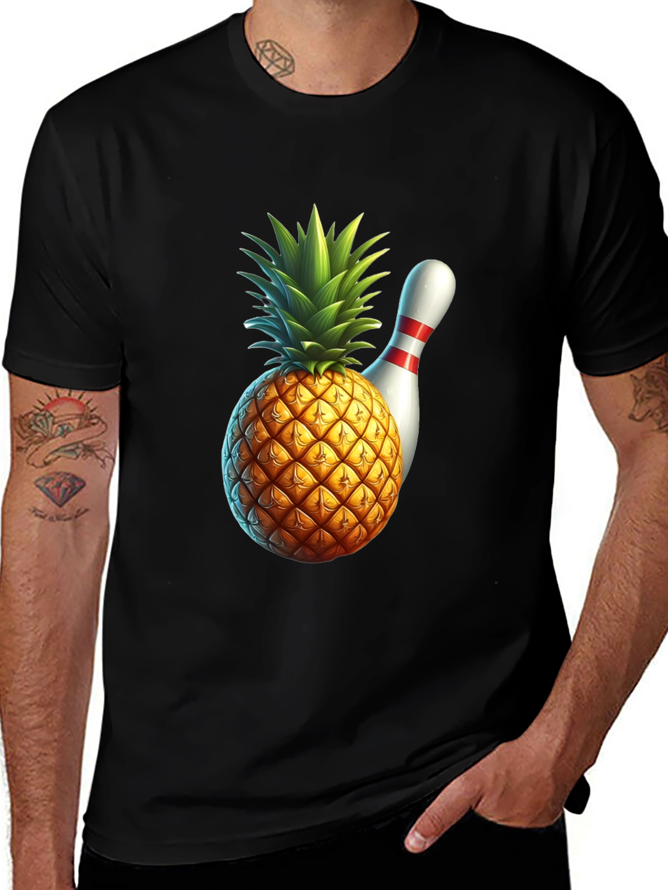 Pineapple Bowling T-Shirt: Unique Graphic Tee