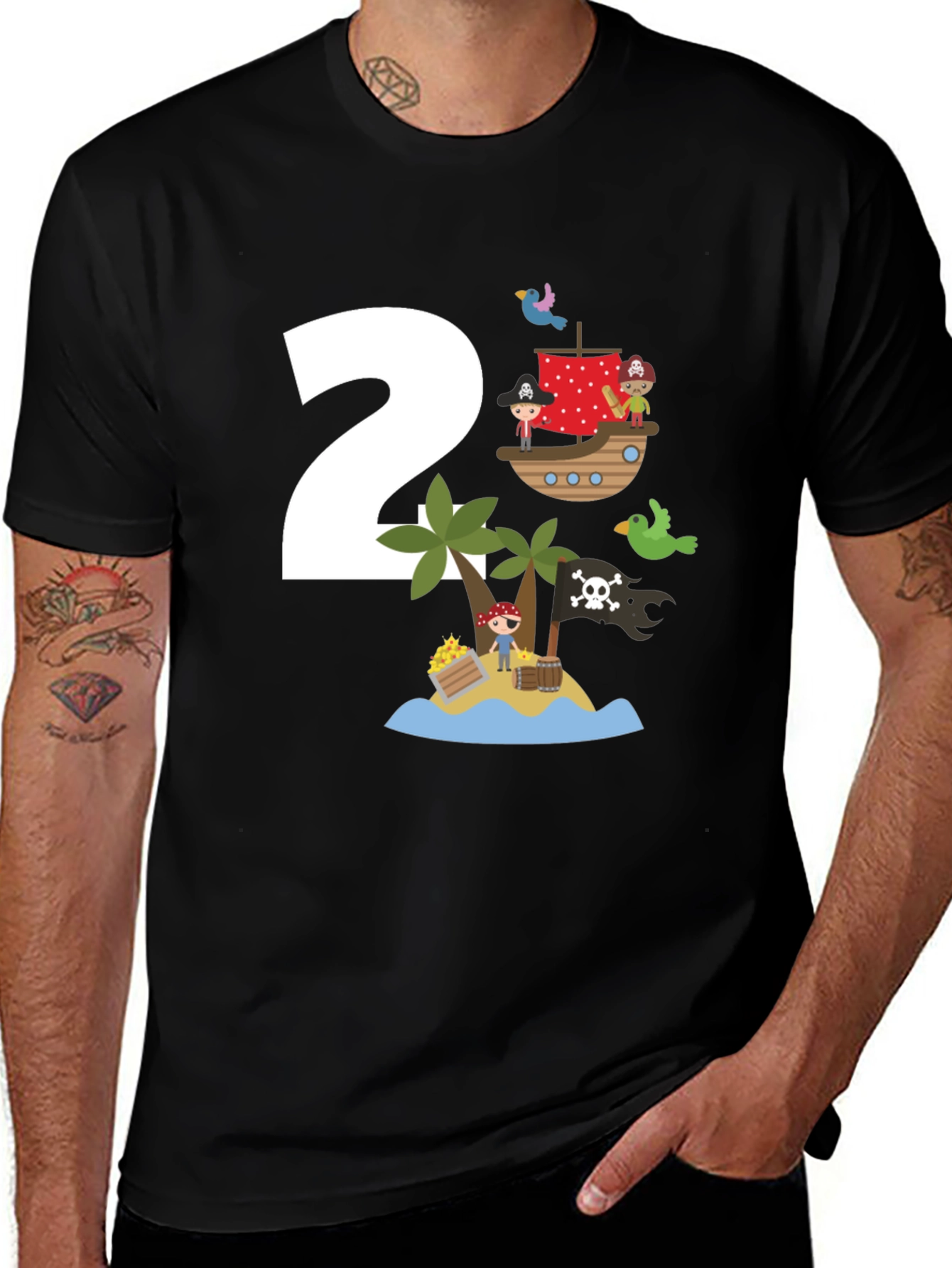 Variant 17 of Pirate 2nd Birthday T-Shirt