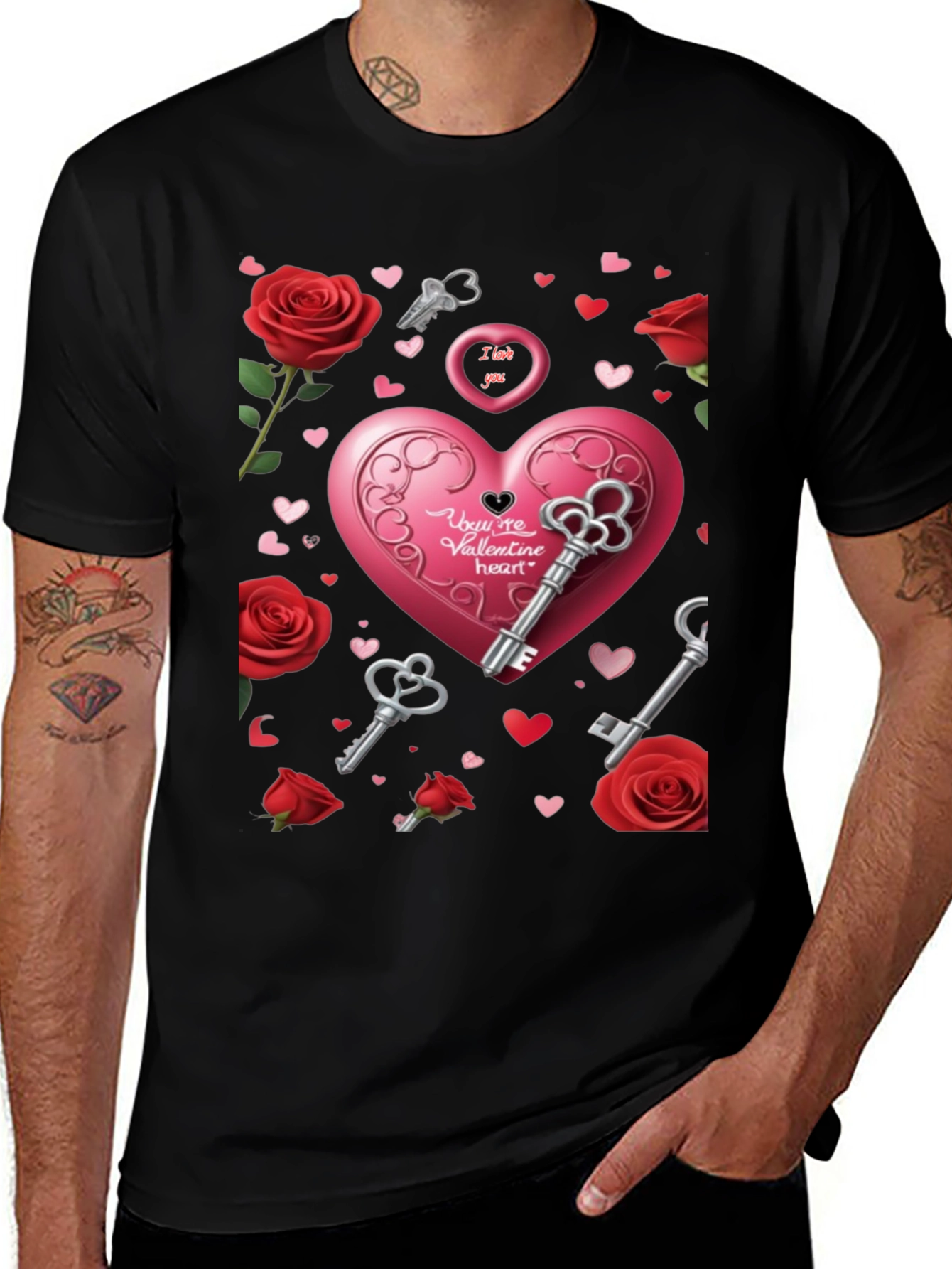 Valentine's Day Heart & Keys T-Shirt