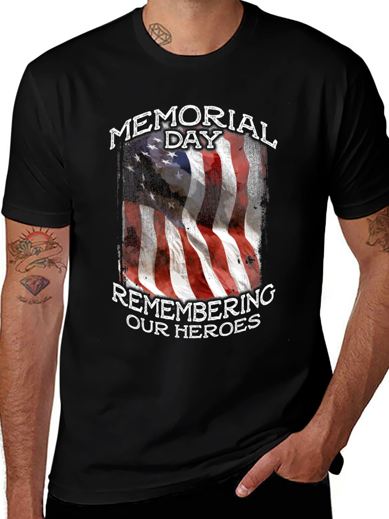 Memorial Day American Flag Graphic Tee
