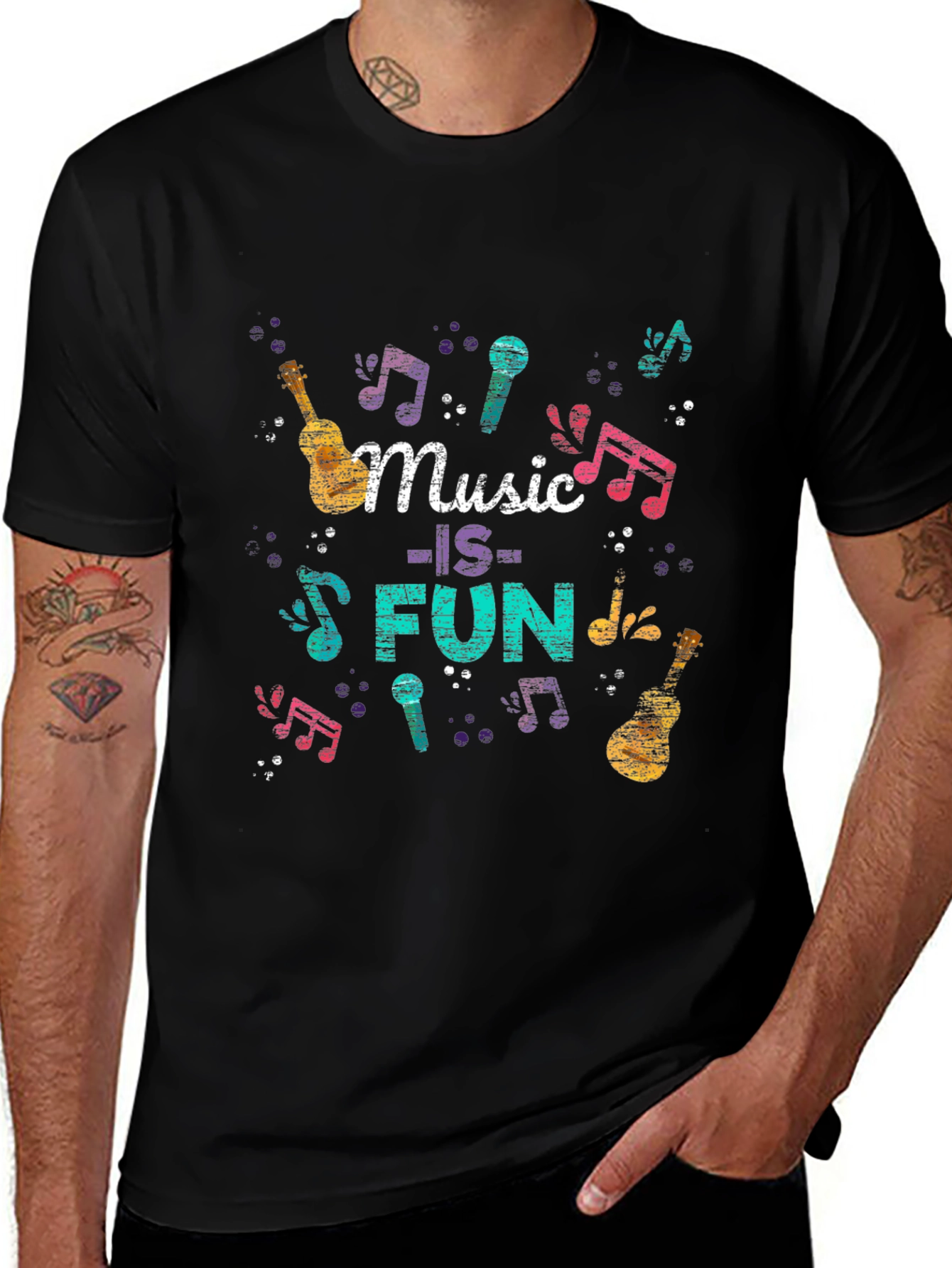 Variant 4 of Music Is Fun Graphic T-Shirt