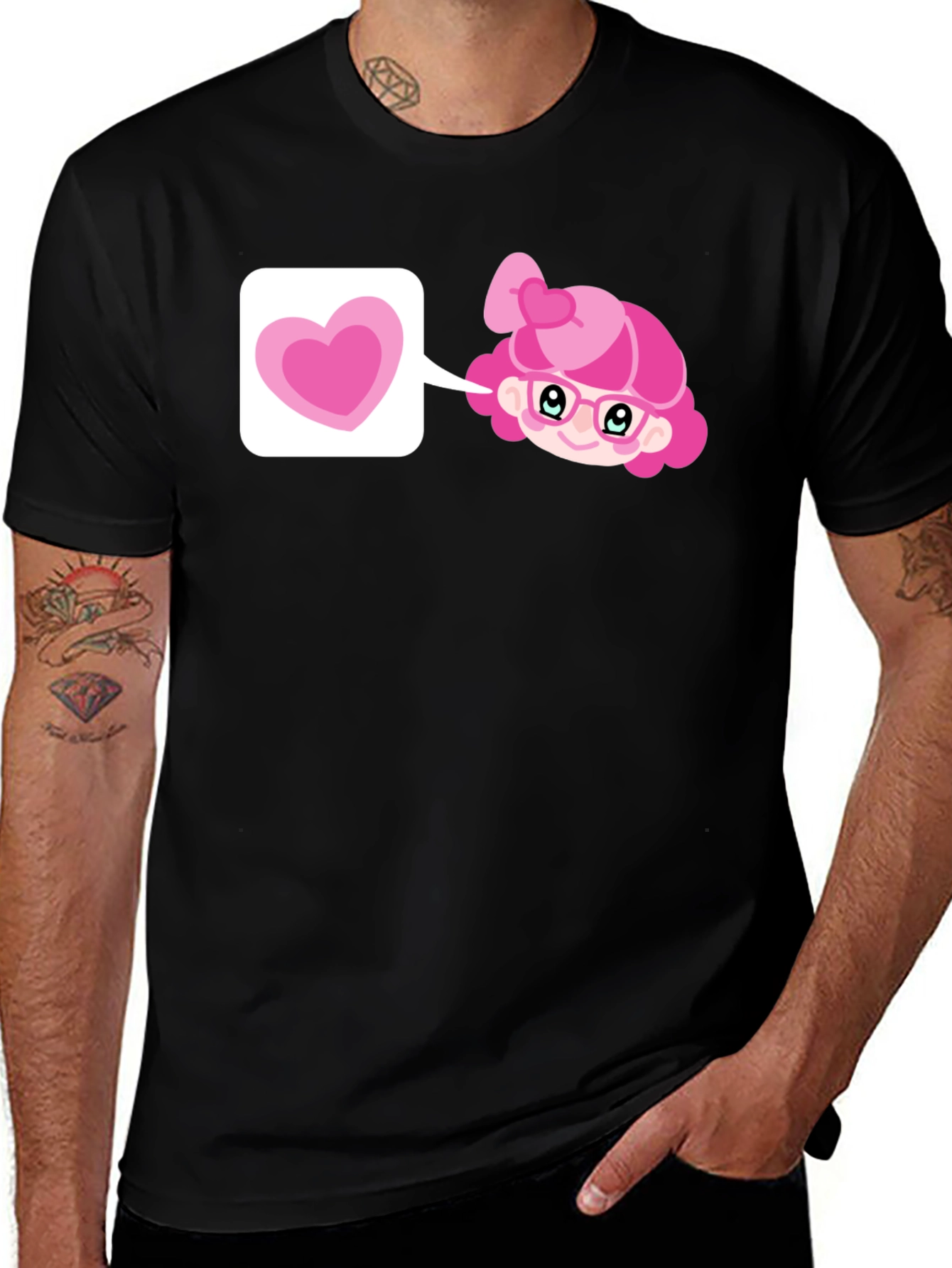 Pink Heart Girl T-Shirt