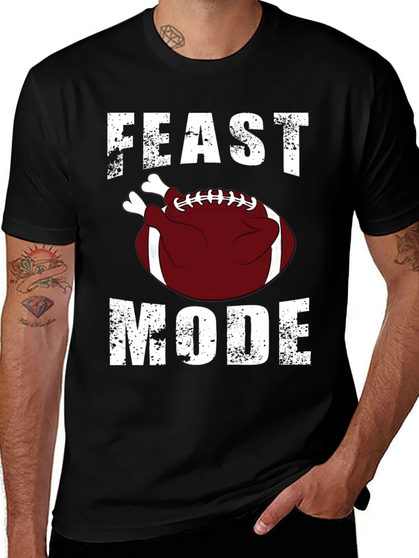 Feast Mode Thanksgiving Football T-Shirt