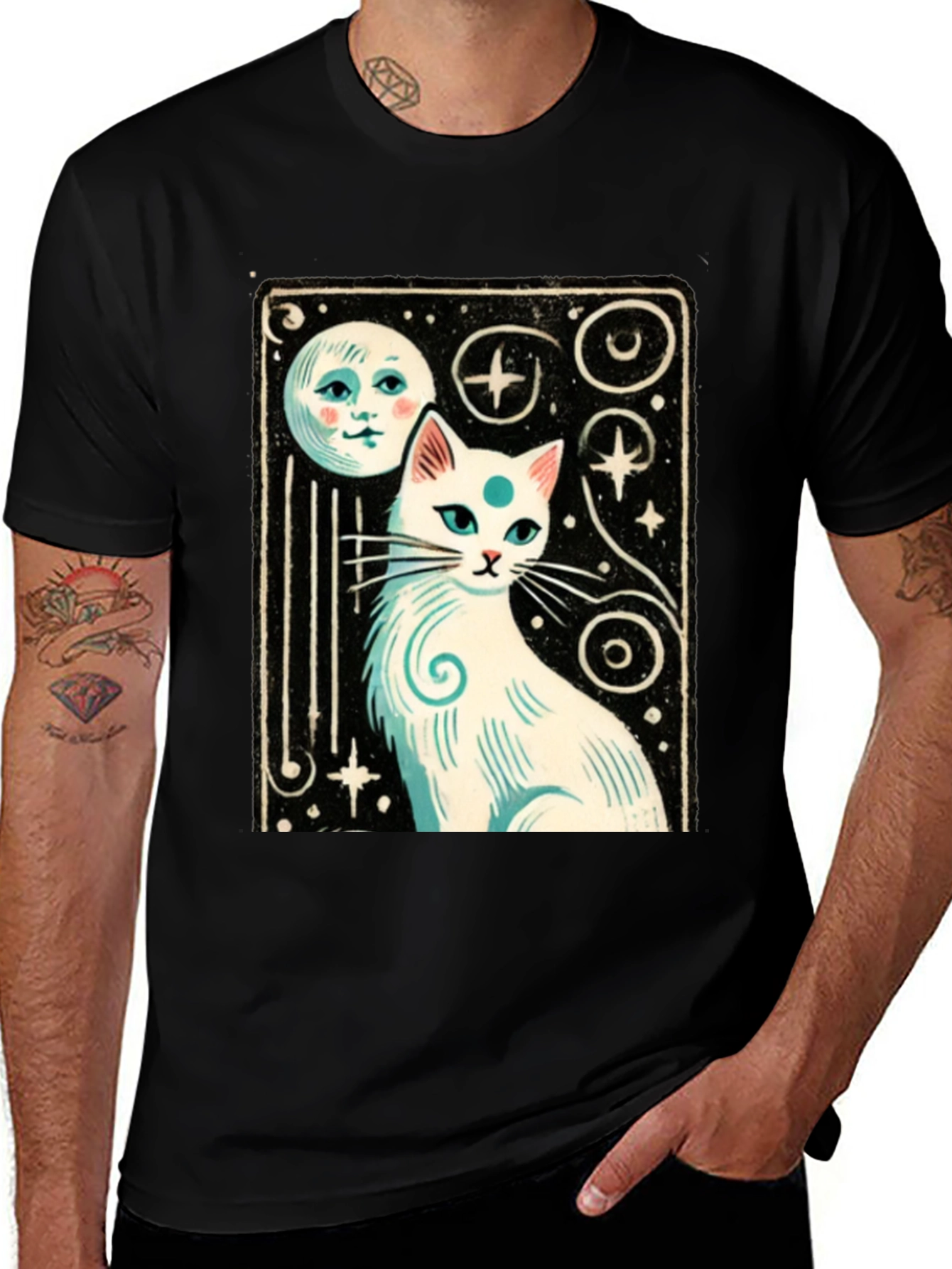 Variant 11 of Mystic Cat Tarot T-Shirt