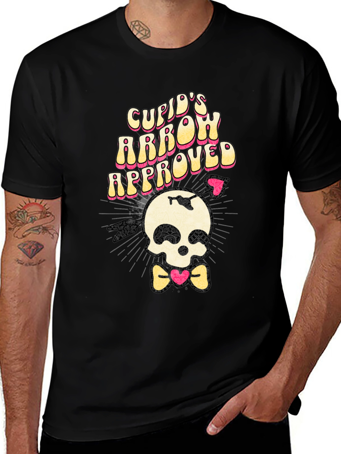 Variant 7 of Cupid's Arrow Approved Skull T-Shirt