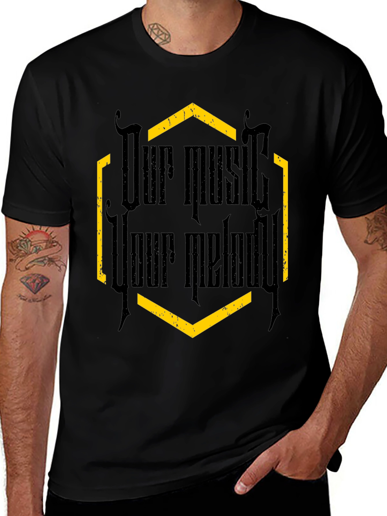 Variant 2 of Our Music Your Melody Graphic Tee - Black
