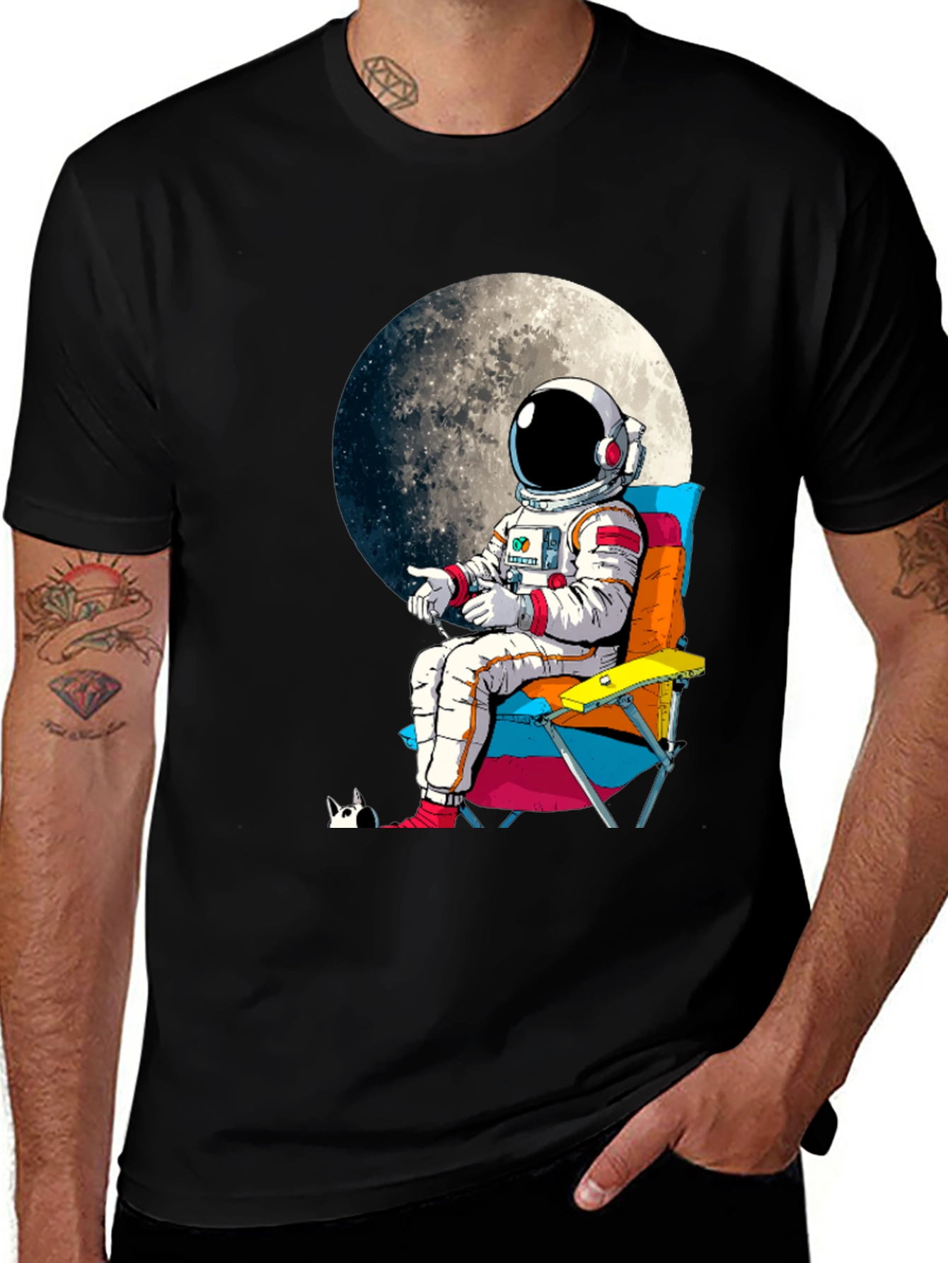 Variant 13 of Astronaut & Cat Moon T-Shirt