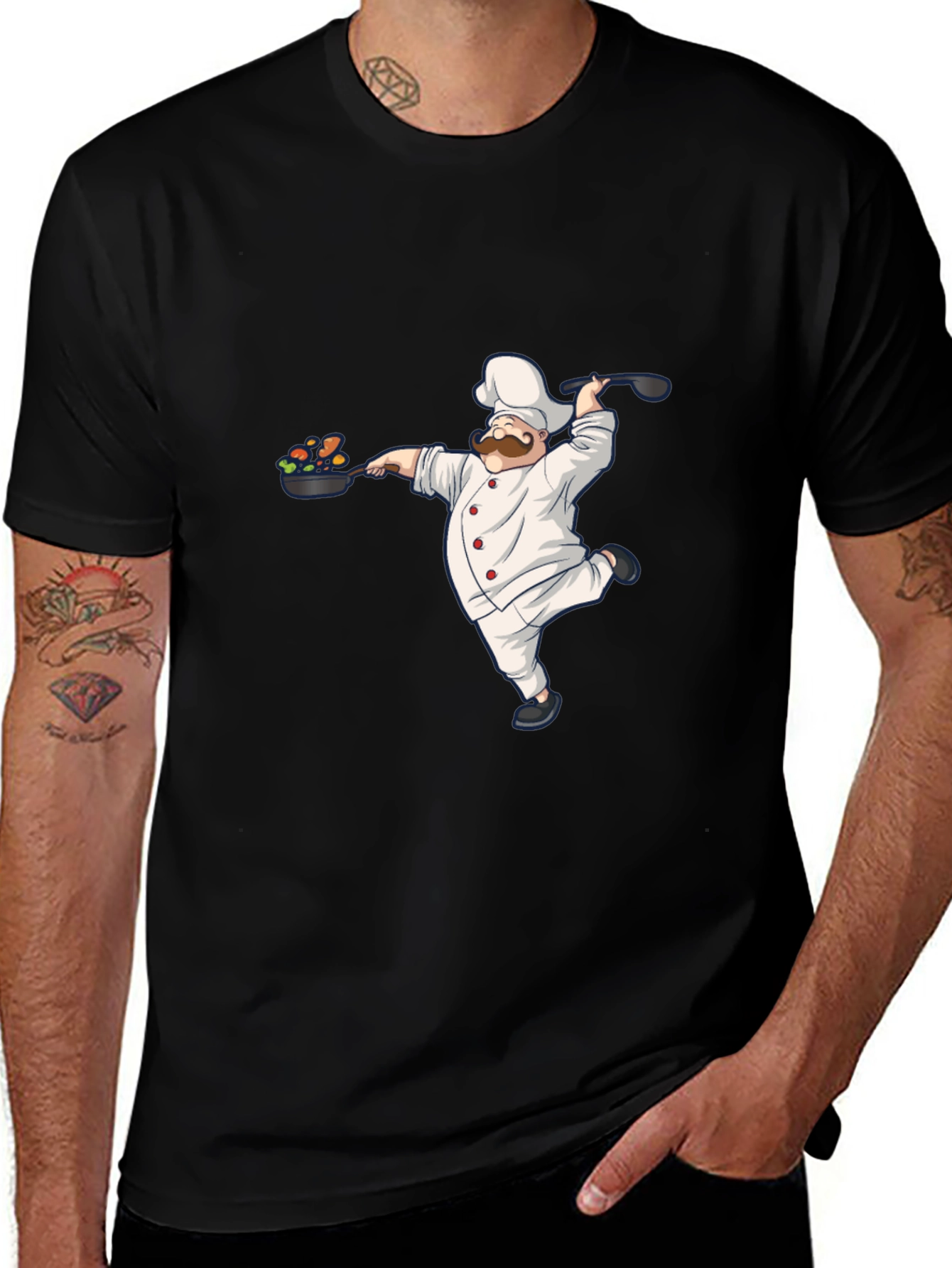 Variant 23 of Chef Graphic Black T-Shirt