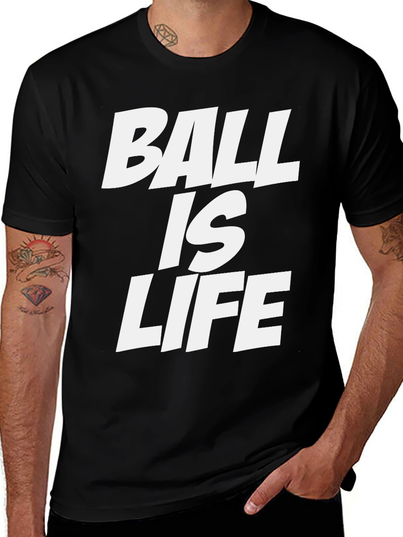 Variant 8 of Ball is Life Black Graphic Tee