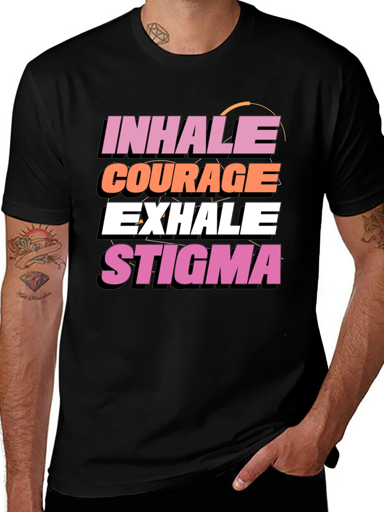 Variant 21 of Inhale Courage, Exhale Stigma T-Shirt