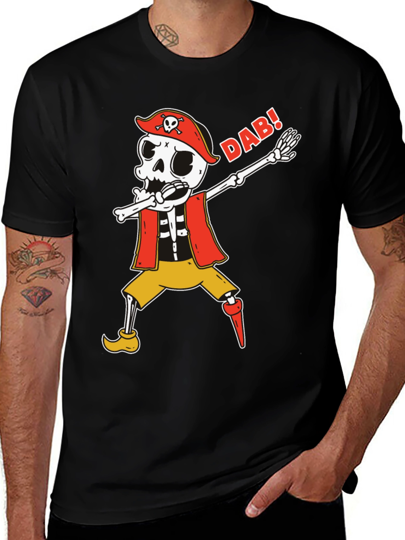 Variant 19 of Dabbing Skeleton Pirate T-Shirt