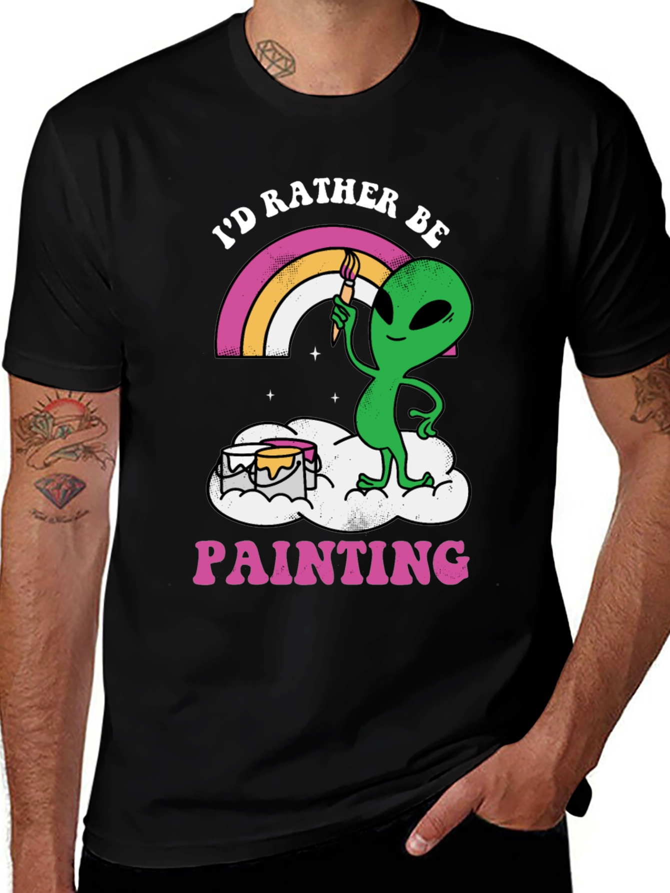 Variant 16 of I'd Rather Be Painting Graphic Tee