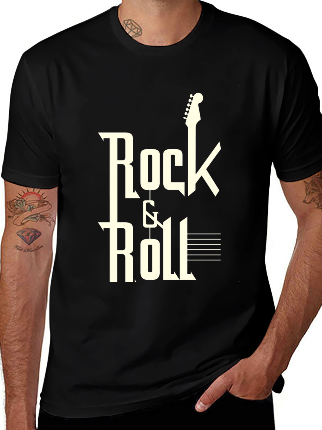 Variant 20 of Rock & Roll Guitar T-Shirt - Classic Design