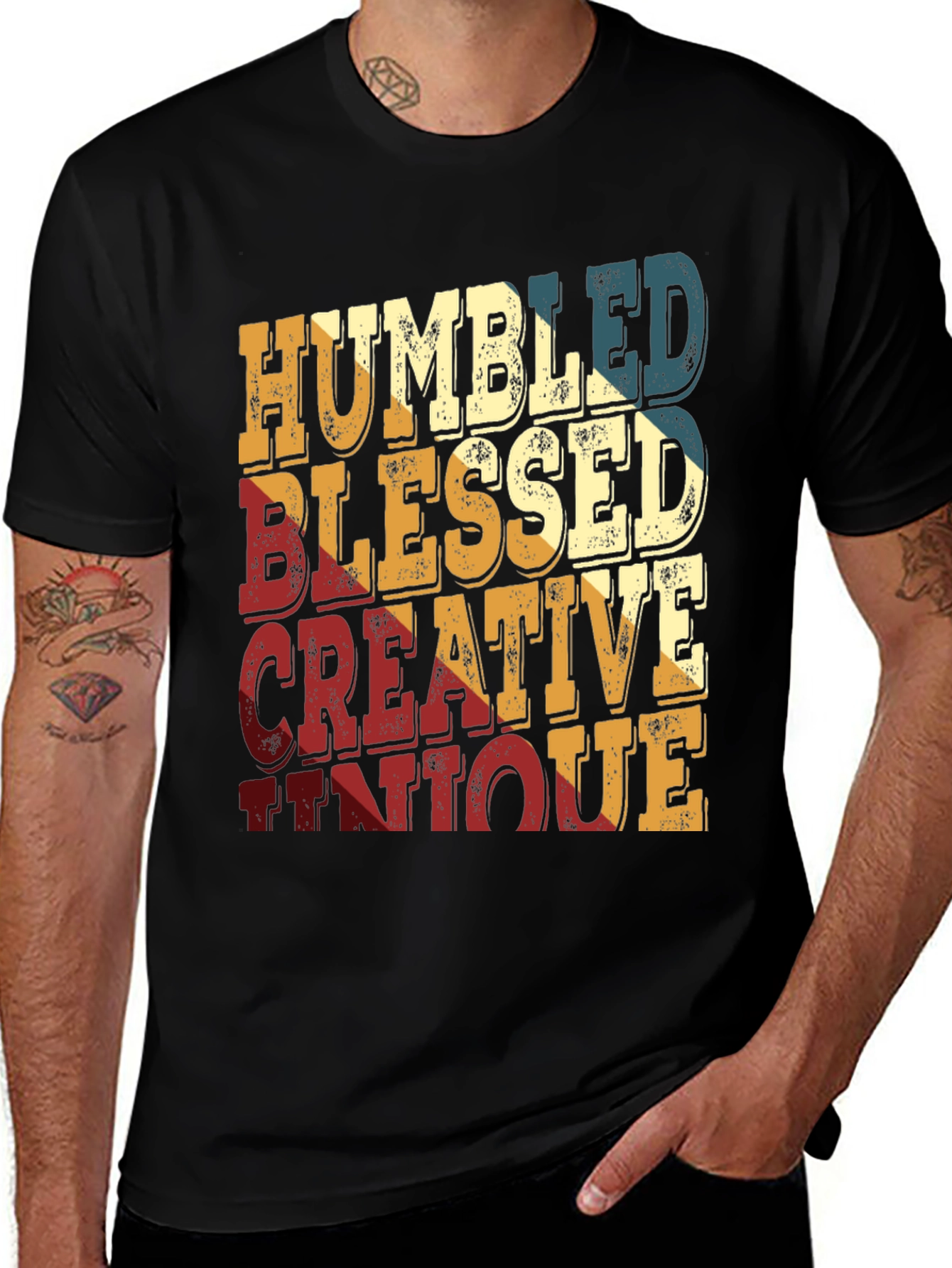 Variant 20 of Humbled Blessed Creative Unique Retro Tee