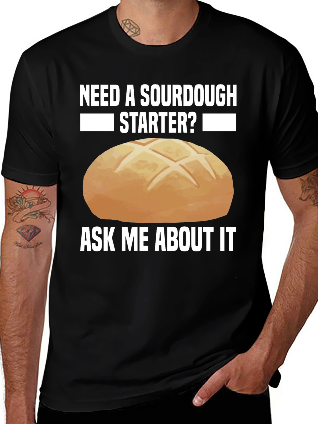 Sourdough Starter Graphic Tee - Ask Me About It!