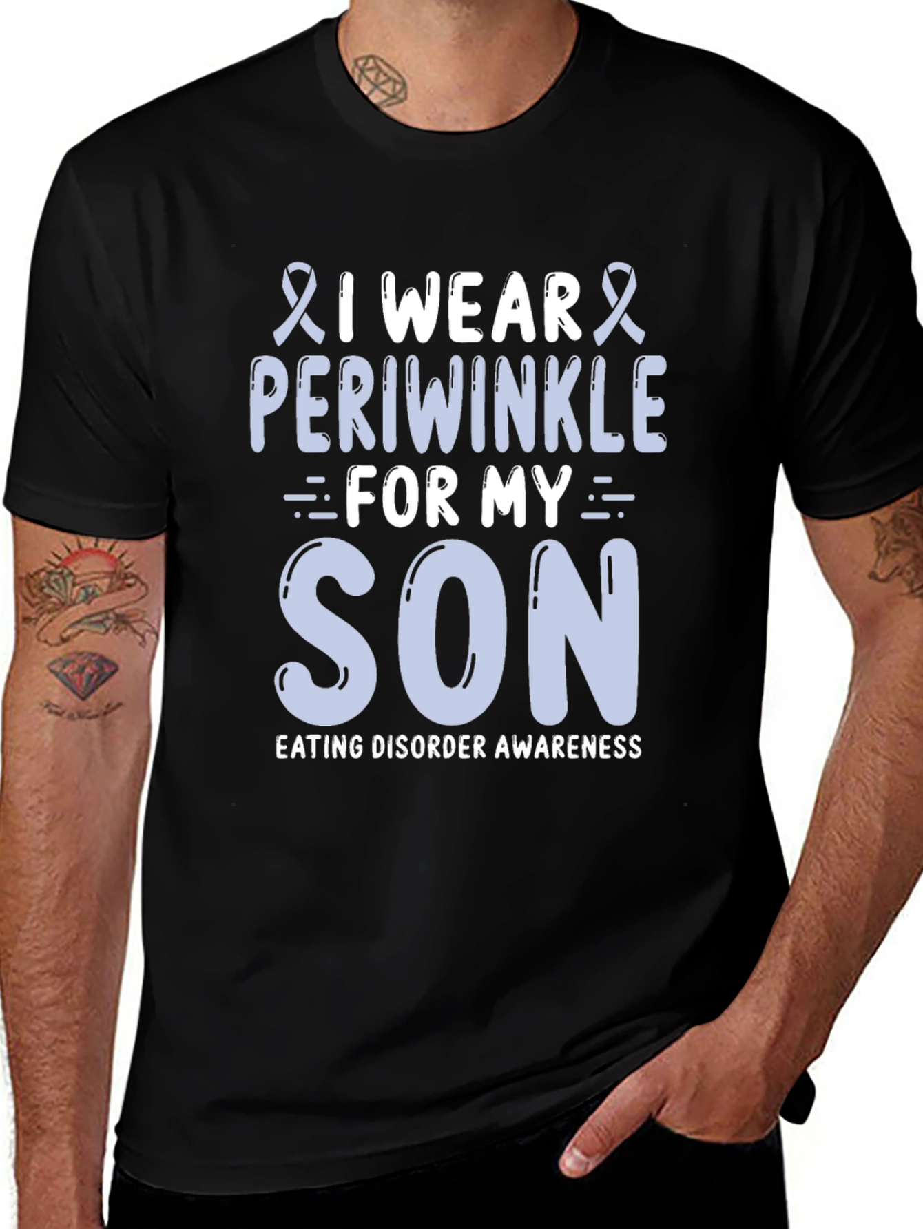 I Wear Periwinkle For My Son Eating Disorder Awareness T-Shirt
