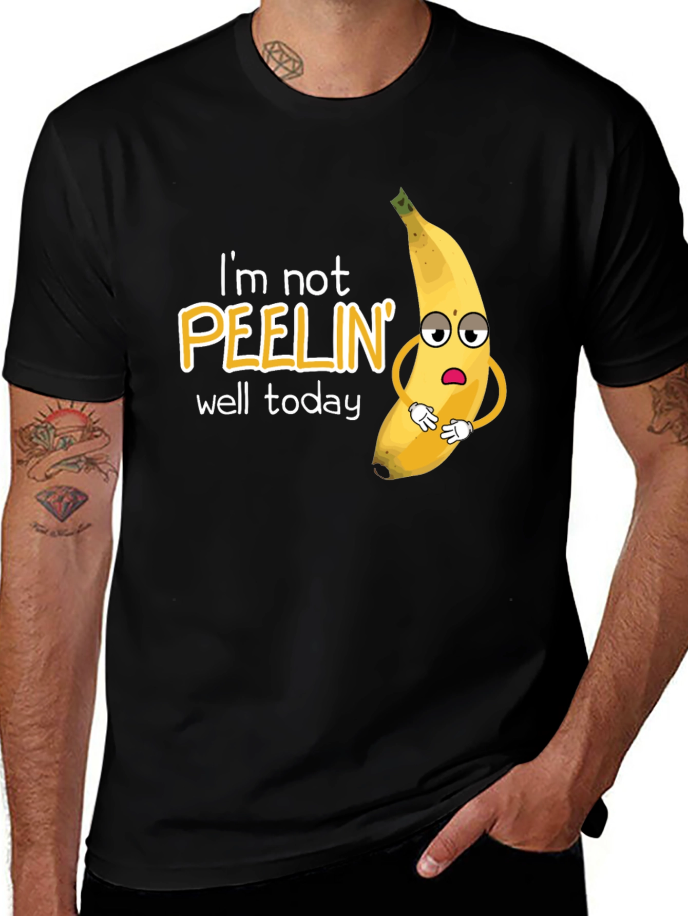 Variant 12 of Funny Banana Pun T-Shirt - I'm Not Peelin' Well