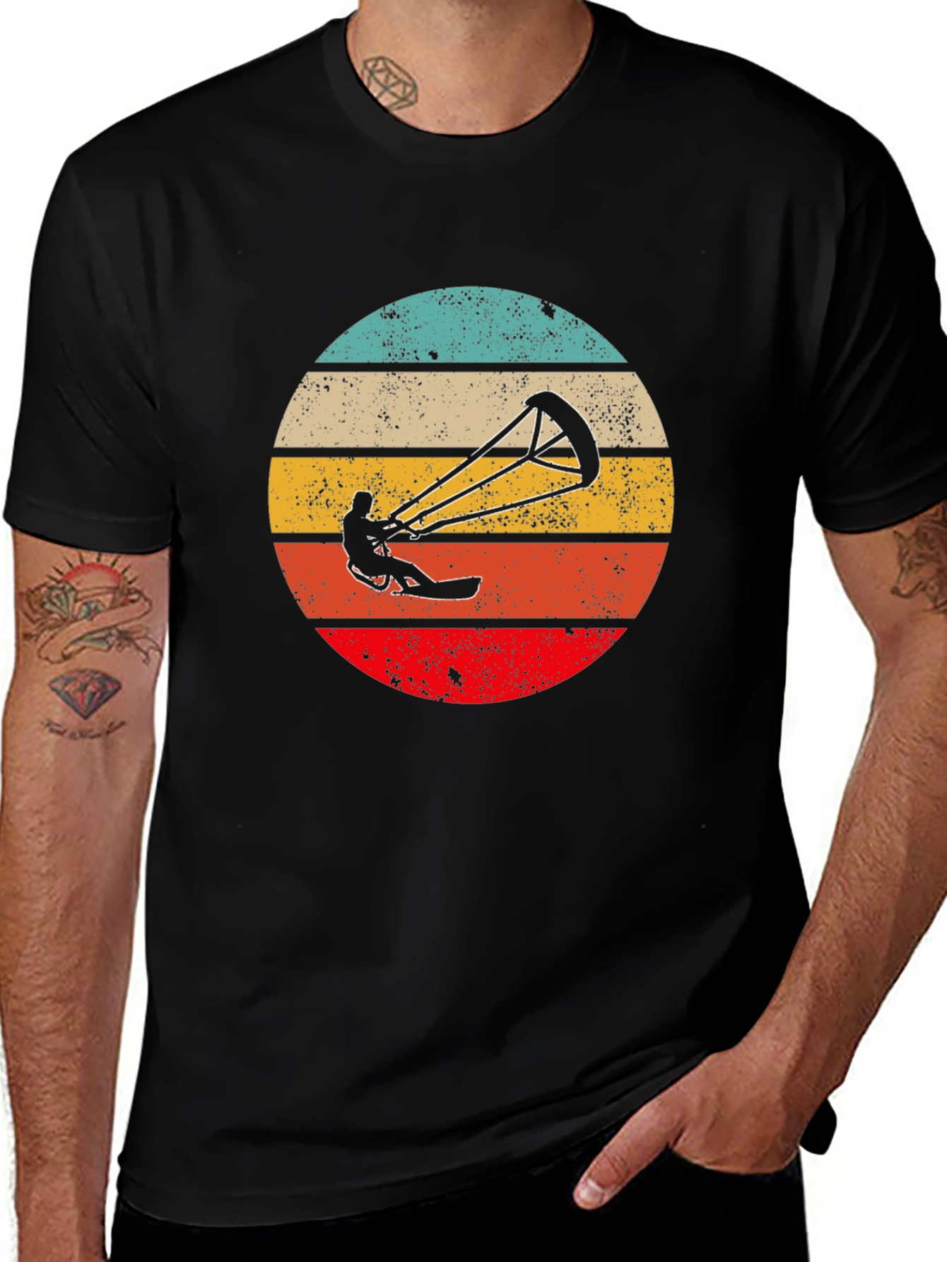 Variant 4 of Retro Kitesurfing T-Shirt - Vintage Watersport Tee