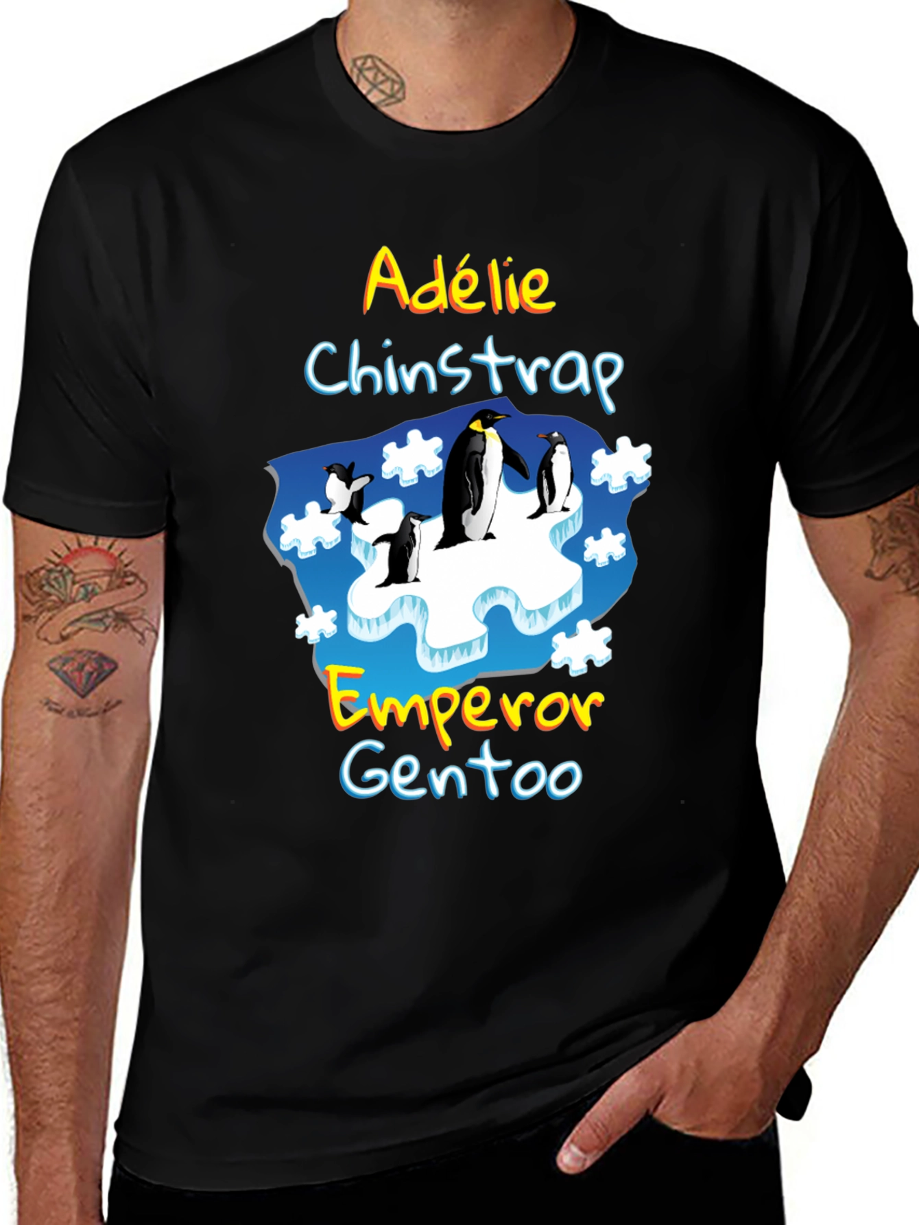 Variant 5 of Penguin Species T-Shirt - Adélie, Chinstrap, Emperor, Gentoo