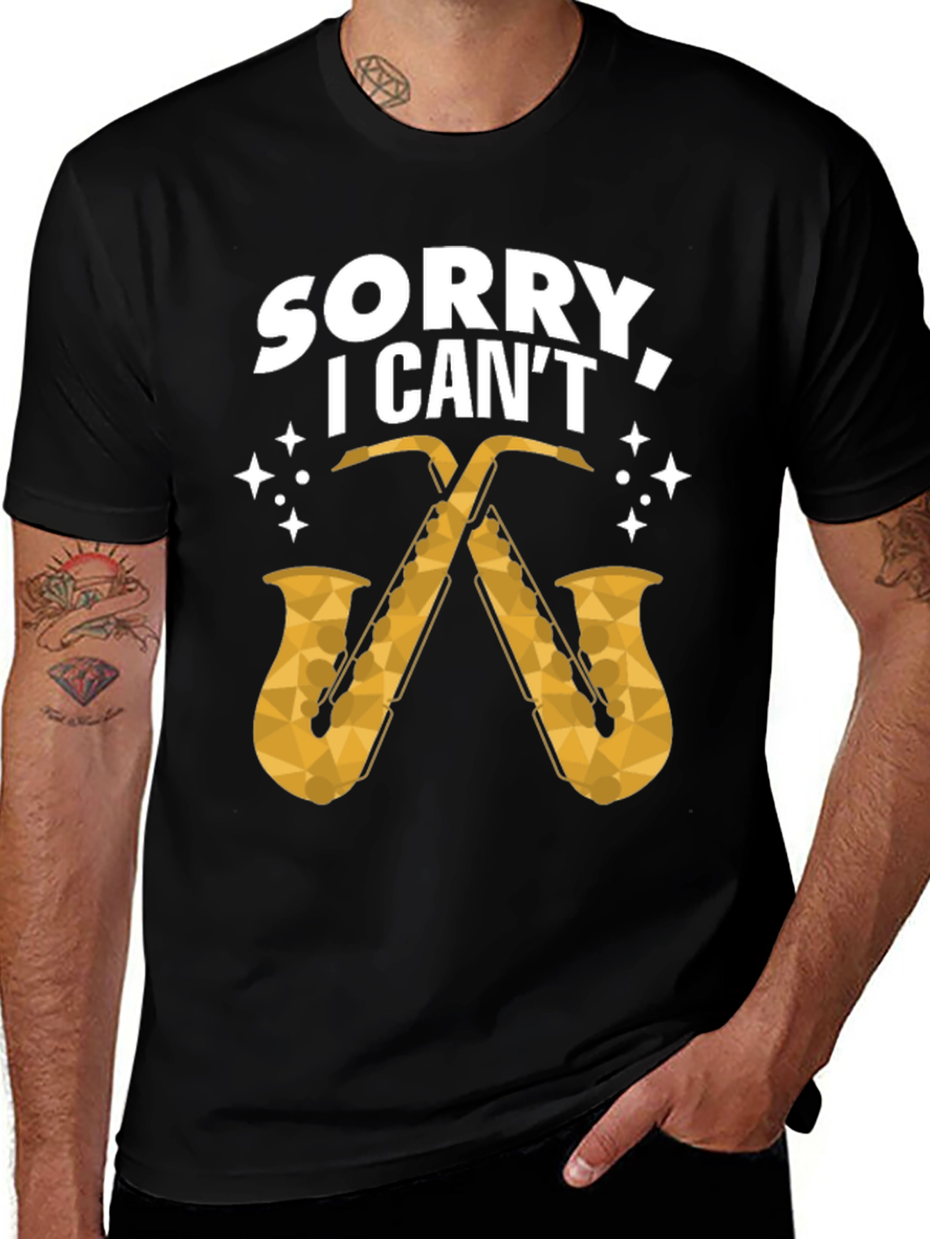 Variant 11 of Sorry I Can't Saxophone Graphic Tee