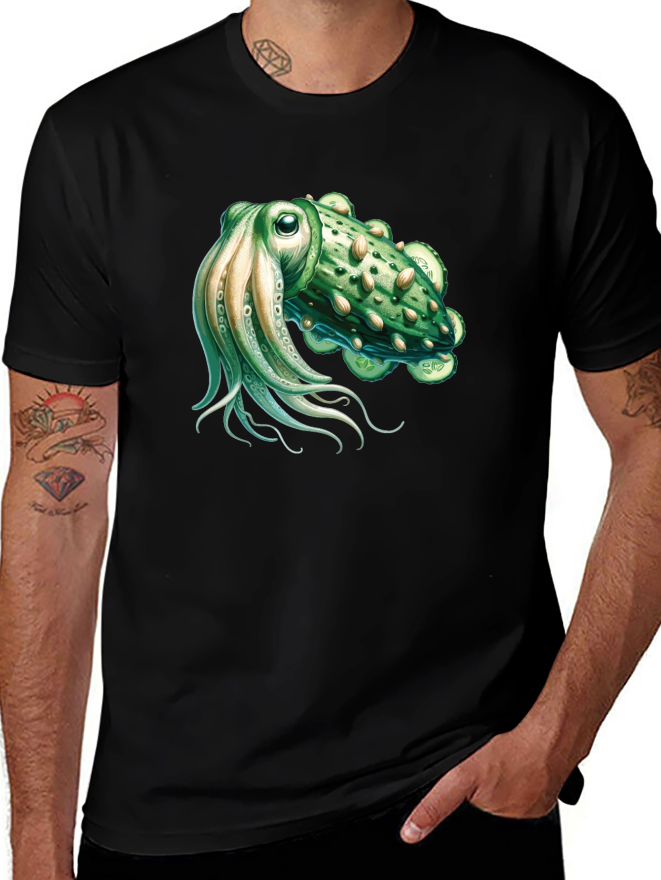 Variant 30 of Cuttlefish Graphic Tee - Unique Sea Creature Design