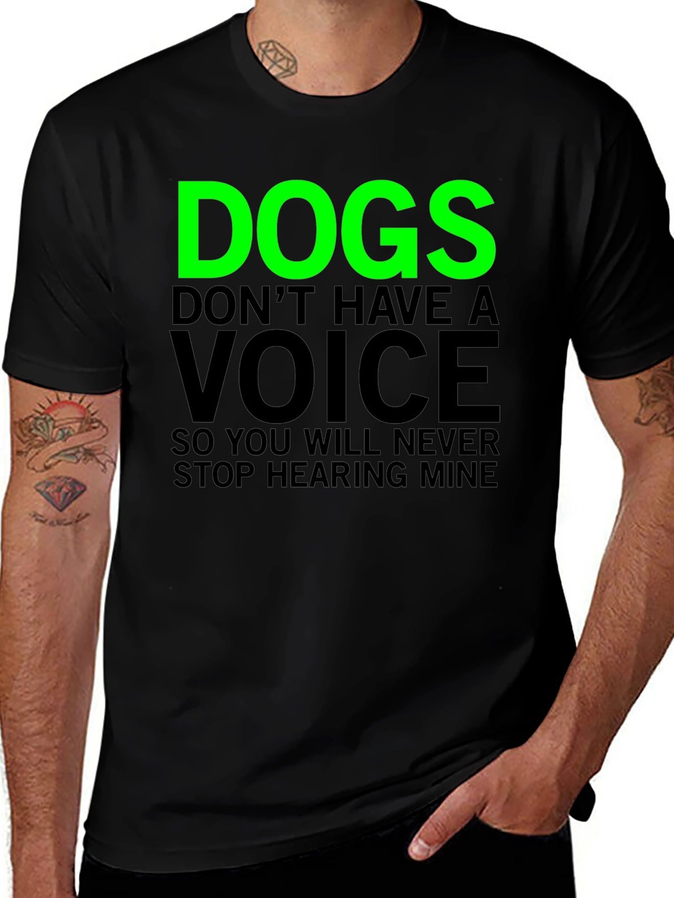 Variant 16 of Dogs Don't Have A Voice Graphic Tee