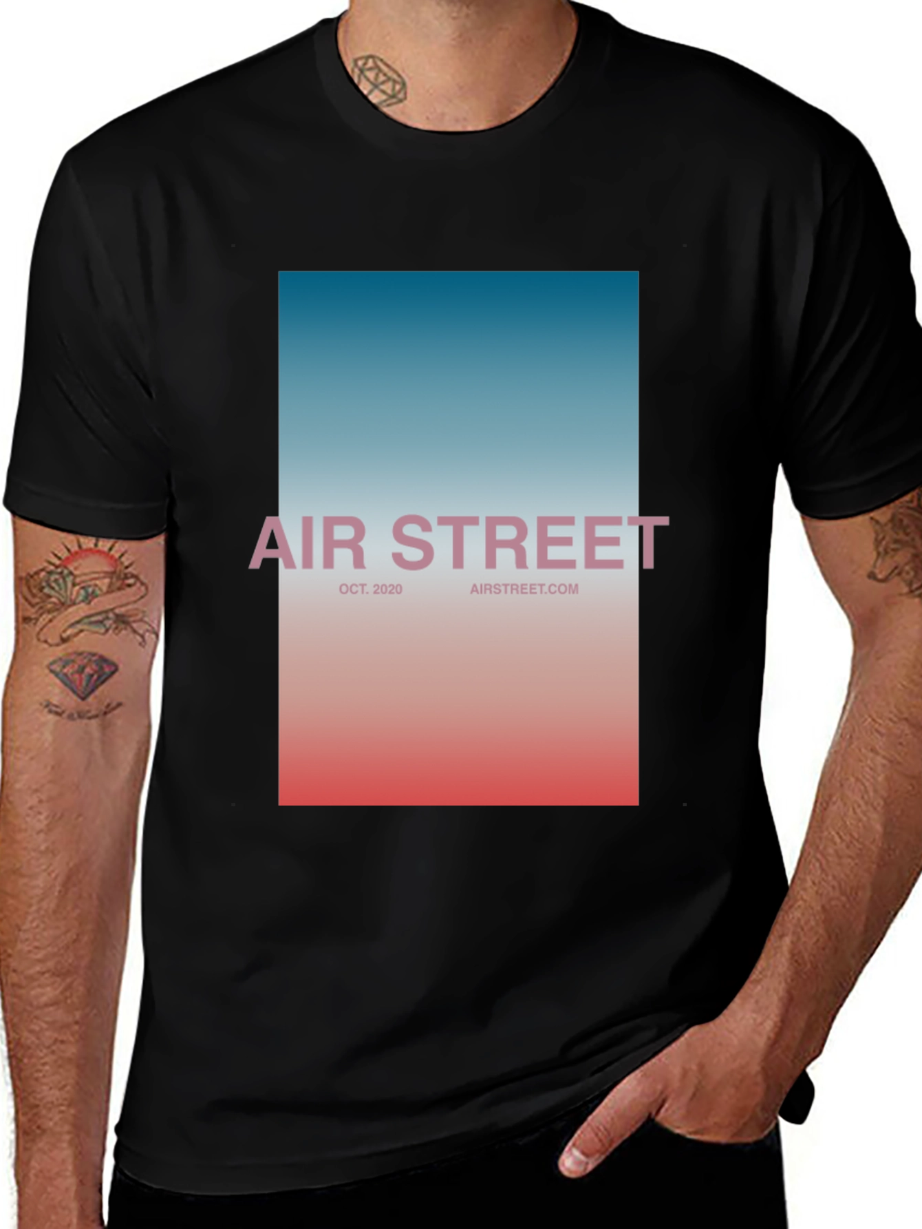 Variant 6 of Air Street Graphic Tee - Black Cotton Blend