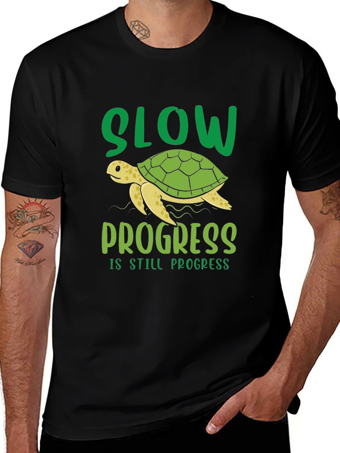 Variant 30 of Slow Progress Turtle T-Shirt