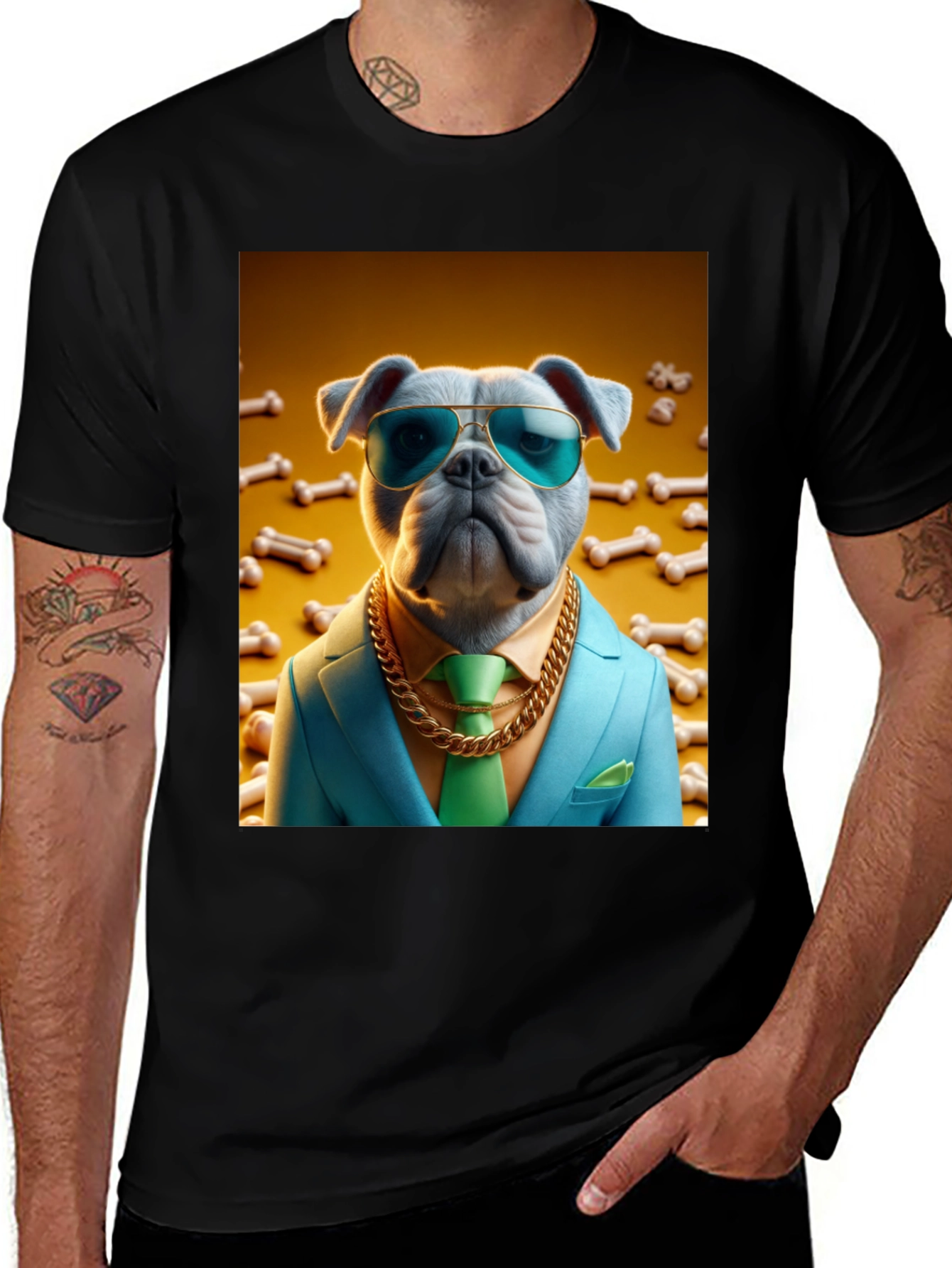 Variant 21 of Dog Boss T-Shirt - Stylish Canine Design