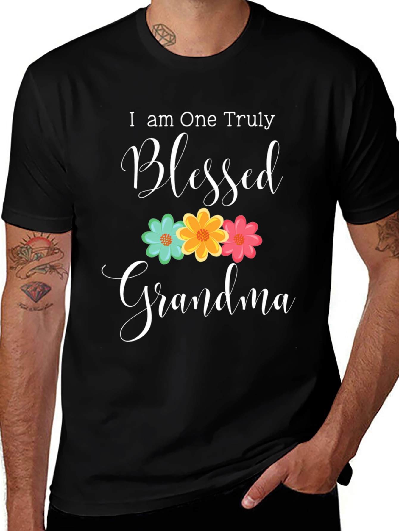 Variant 22 of Blessed Grandma Floral Graphic Tee
