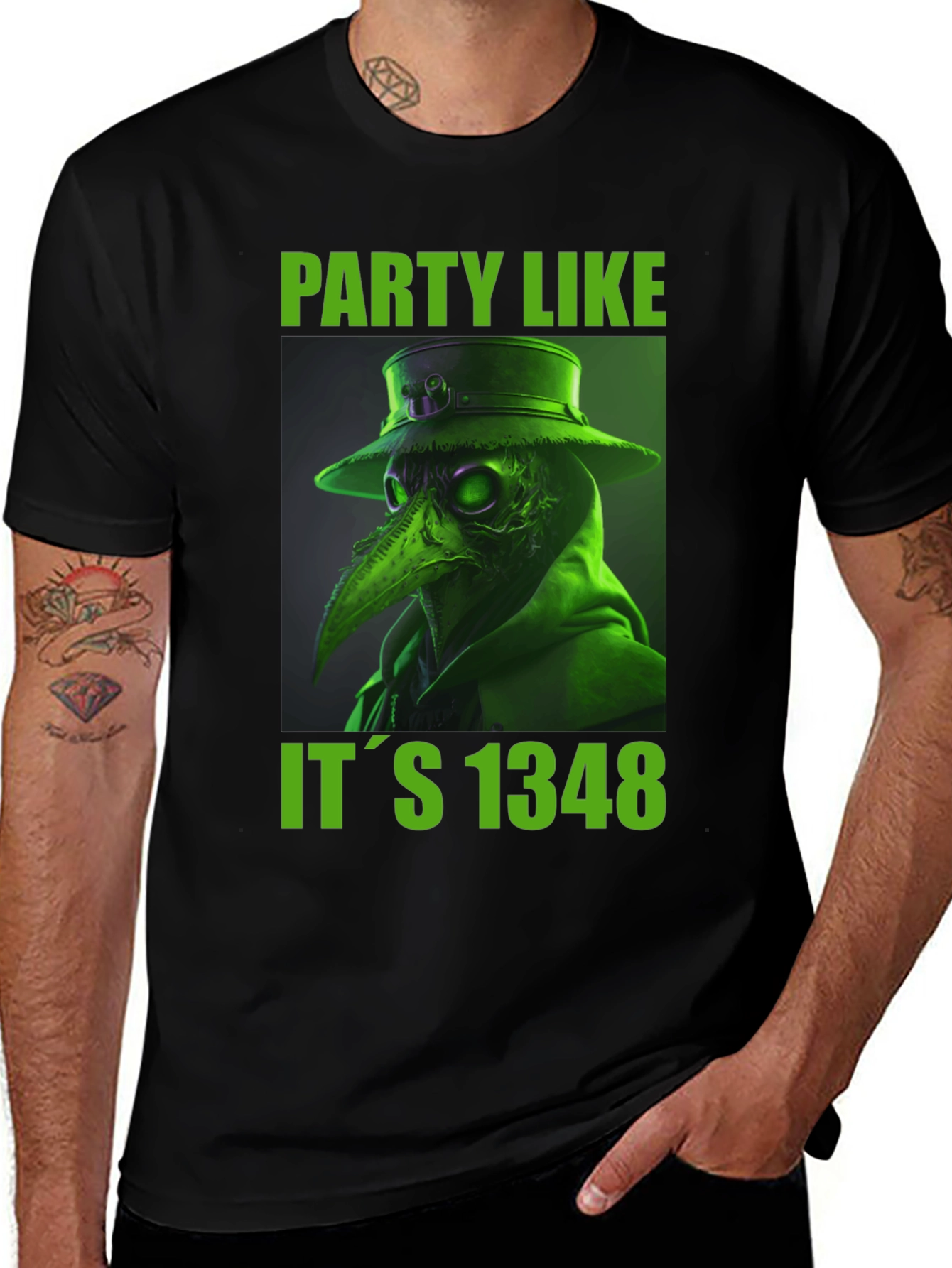 Variant 2 of Party Like It's 1348 Plague Doctor T-Shirt