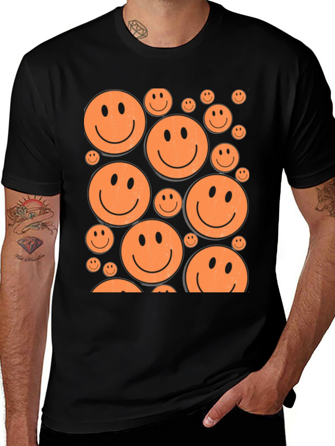Variant 28 of Smiley Face Graphic Tee - Retro Happy Vibes