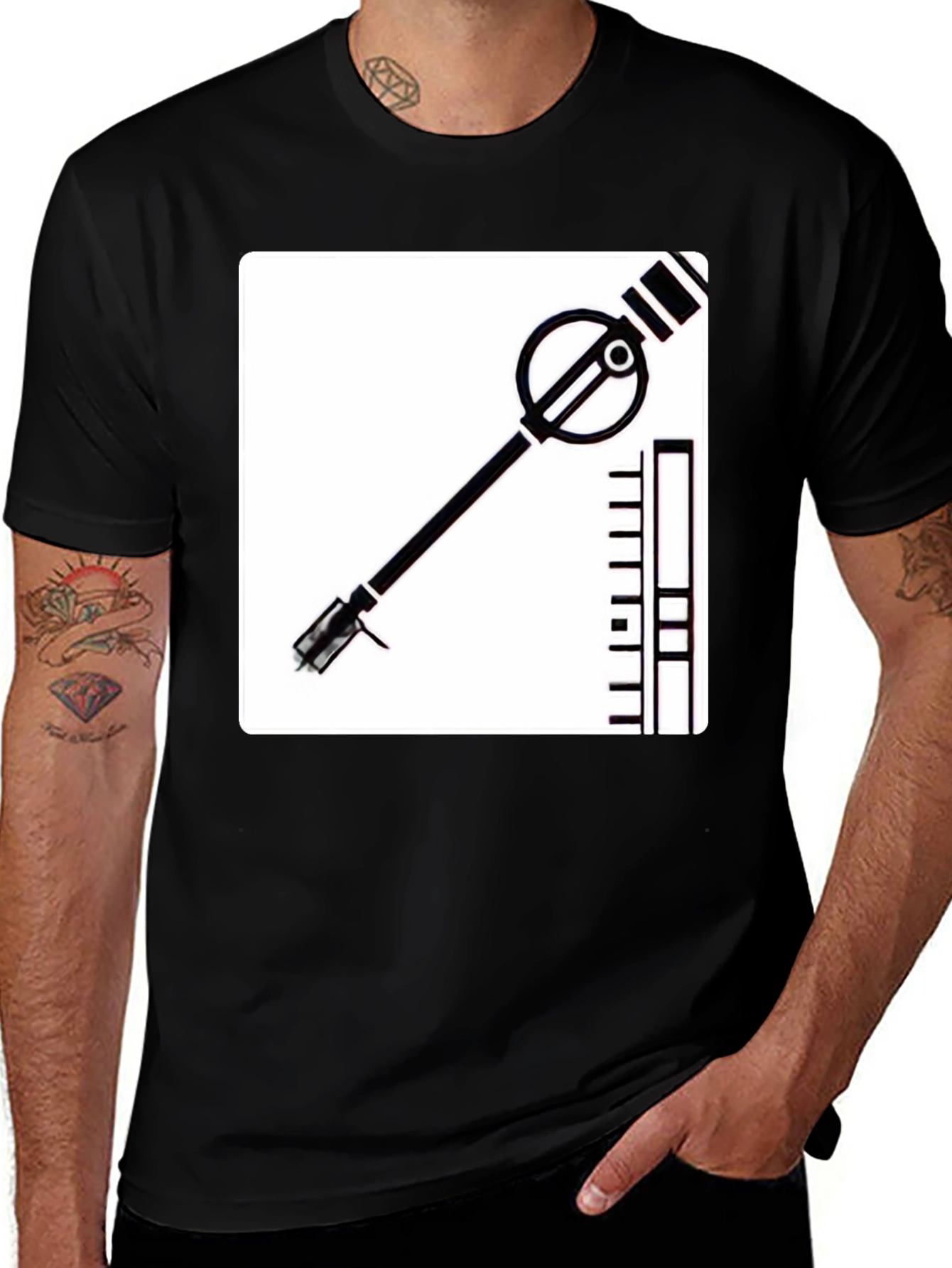 Variant 27 of Modern Graphic Tee - Black Unisex Shirt