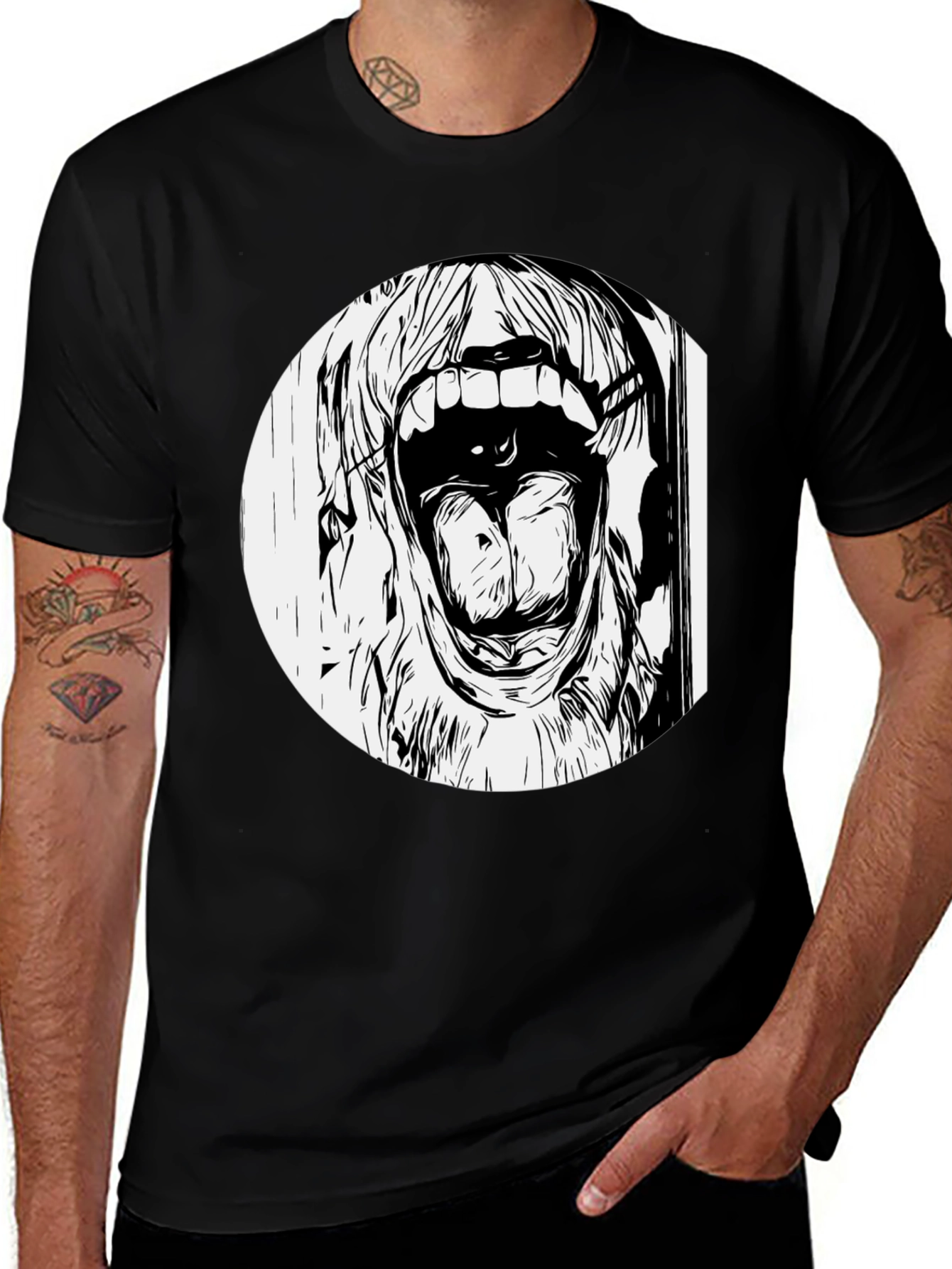 Variant 16 of Graphic Print Black T-Shirt