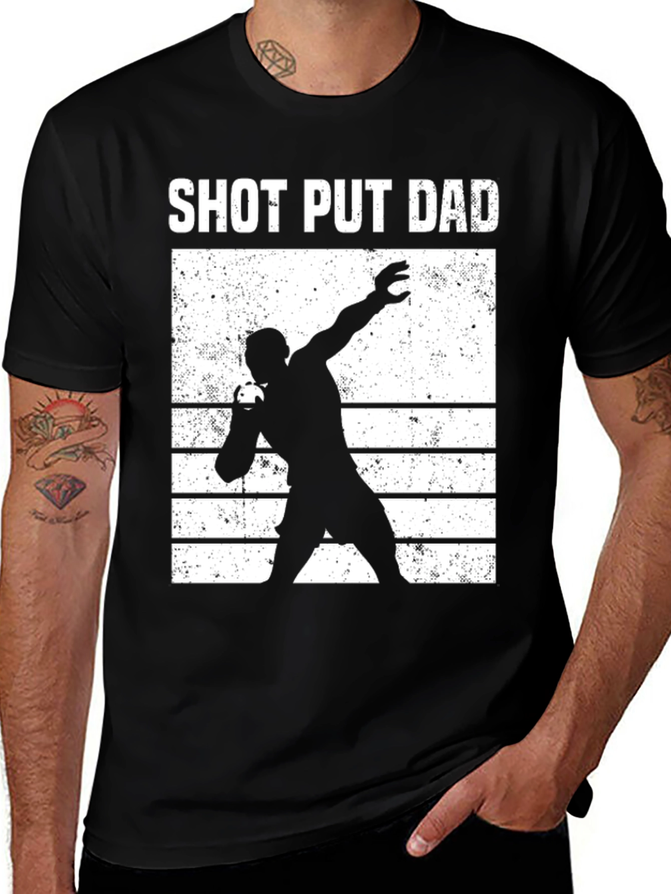 Shot Put Dad T-Shirt - Throwing Sports Fan Tee